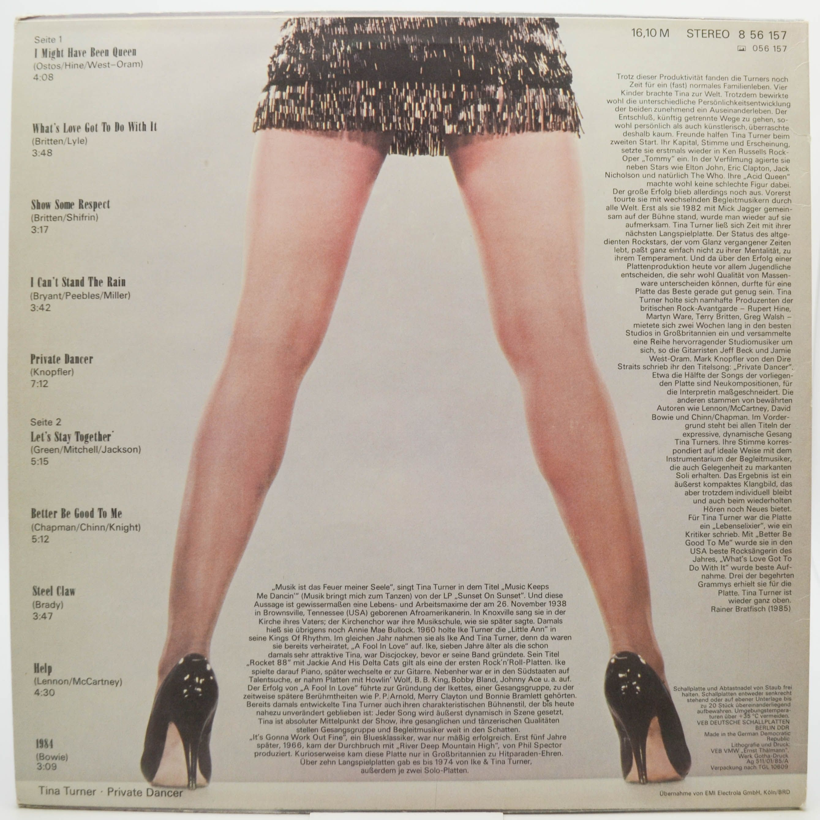 Tina Turner — Private Dancer, 1985