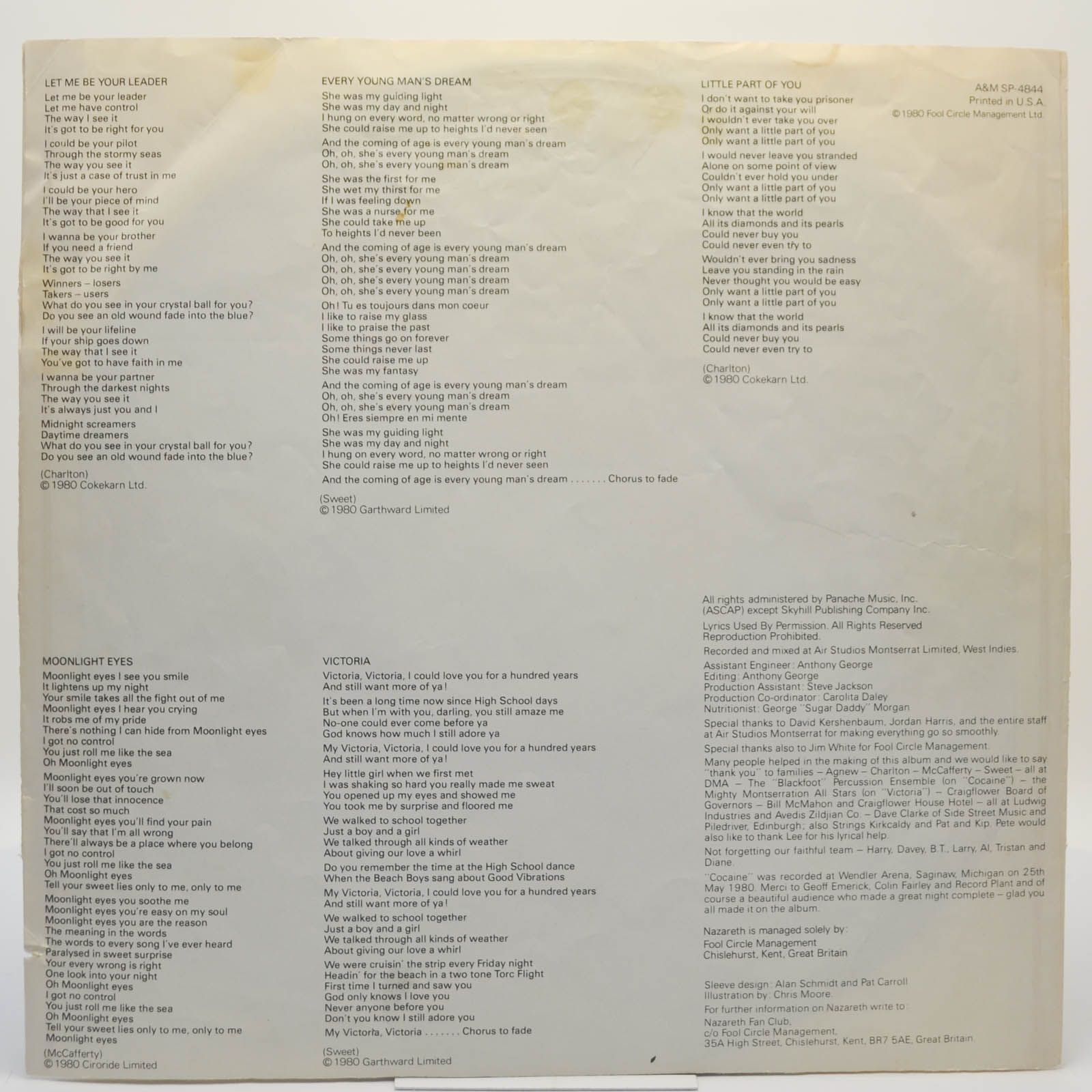 Nazareth — The Fool Circle (USA), 1980