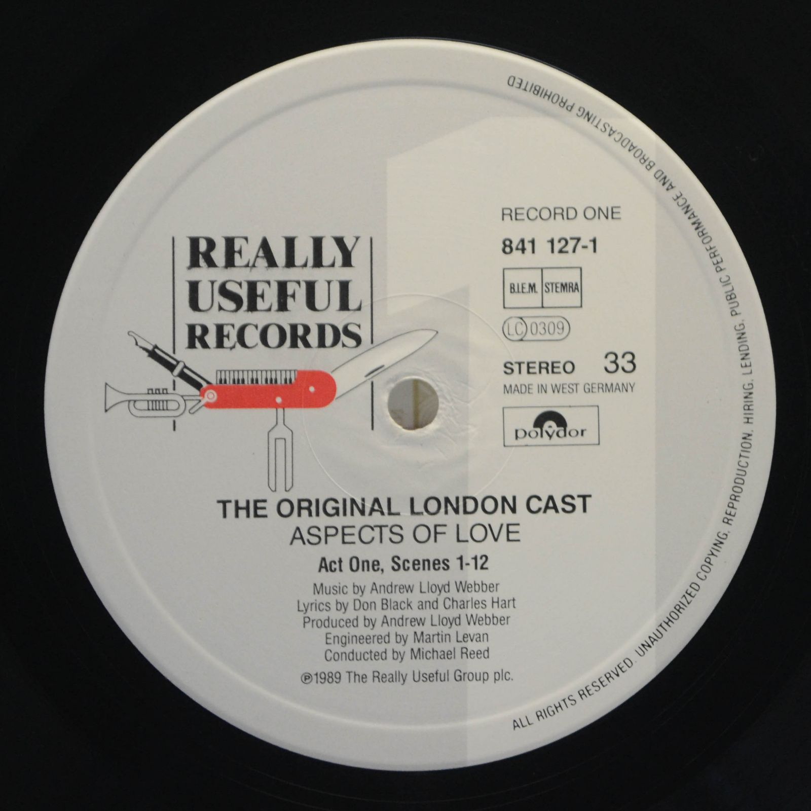 Andrew Lloyd Webber — Aspects Of Love (2LP), 1989