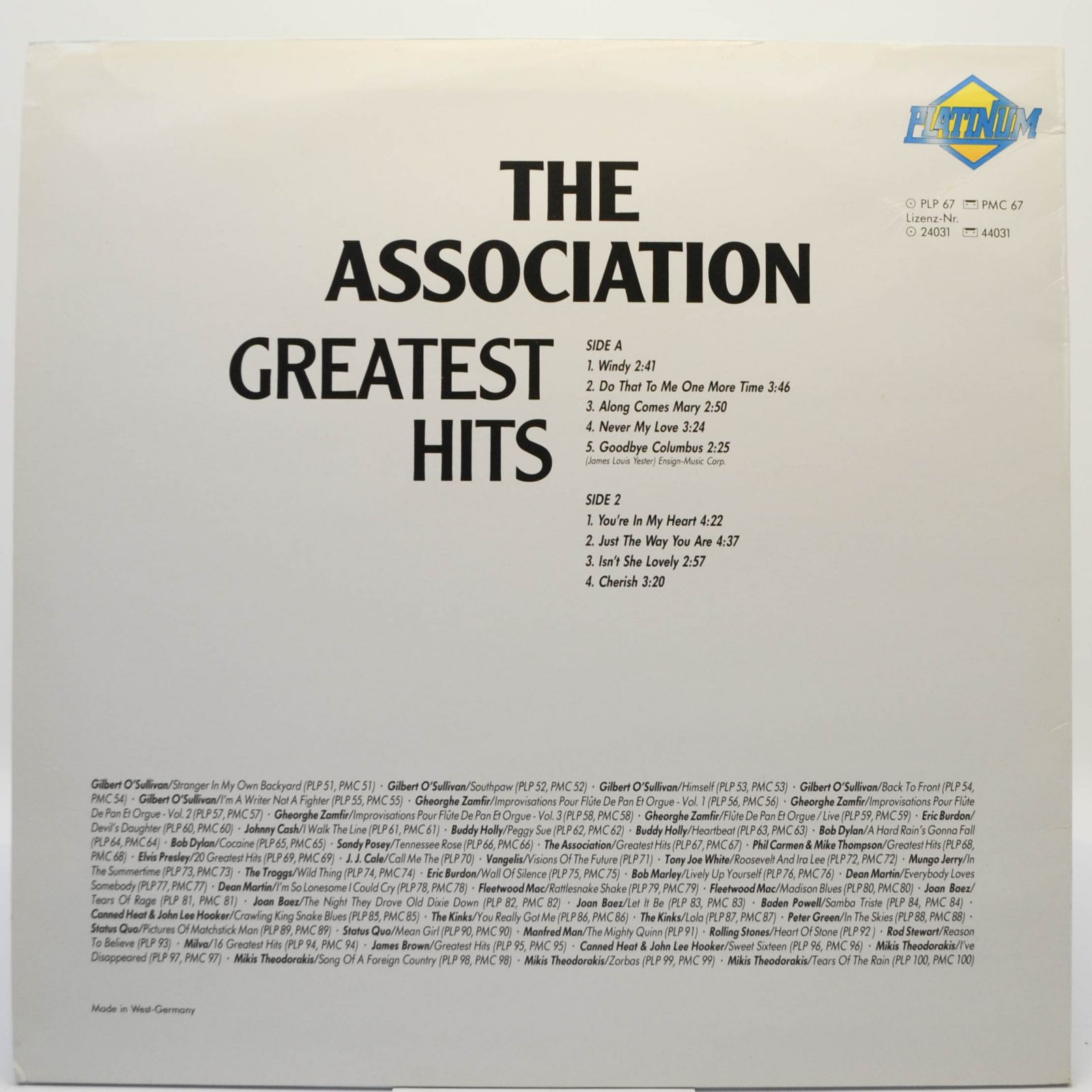 Association — Greatest Hits, 1983