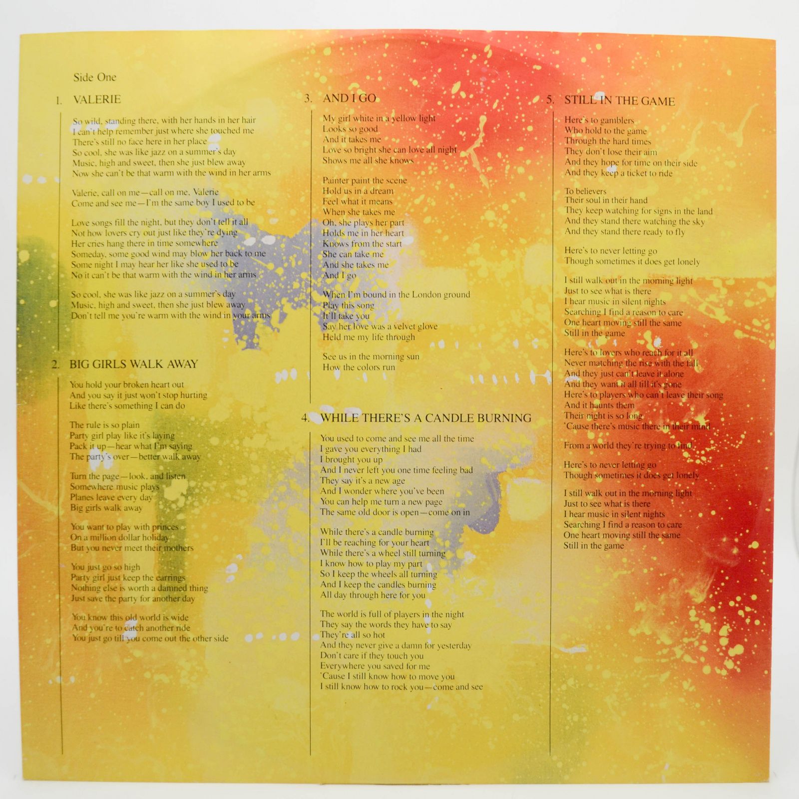 Steve Winwood — Talking Back To The Night, 1982