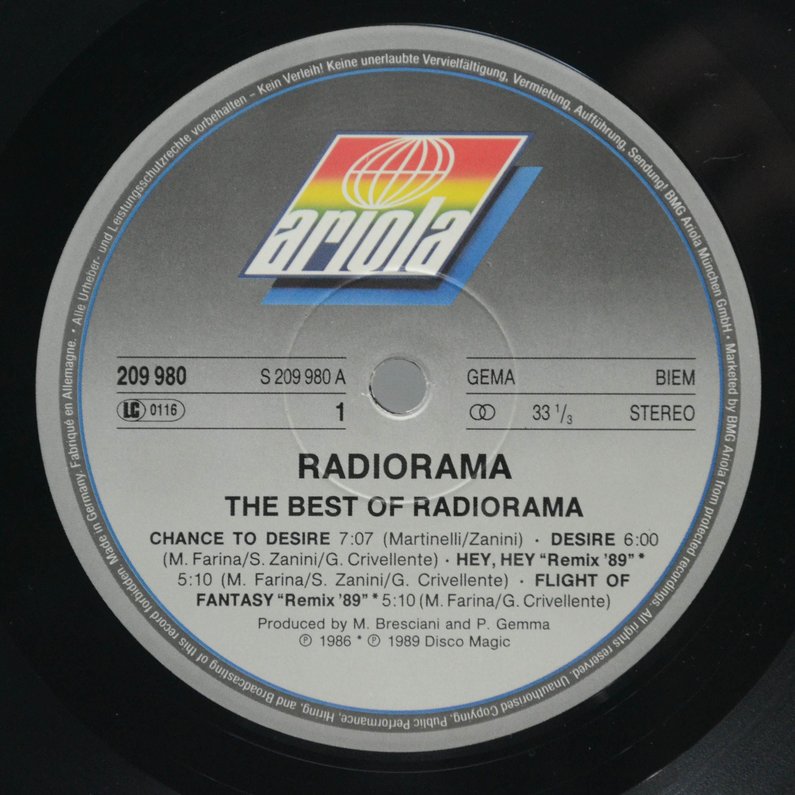 Radiorama — The Best Of Radiorama, 1989