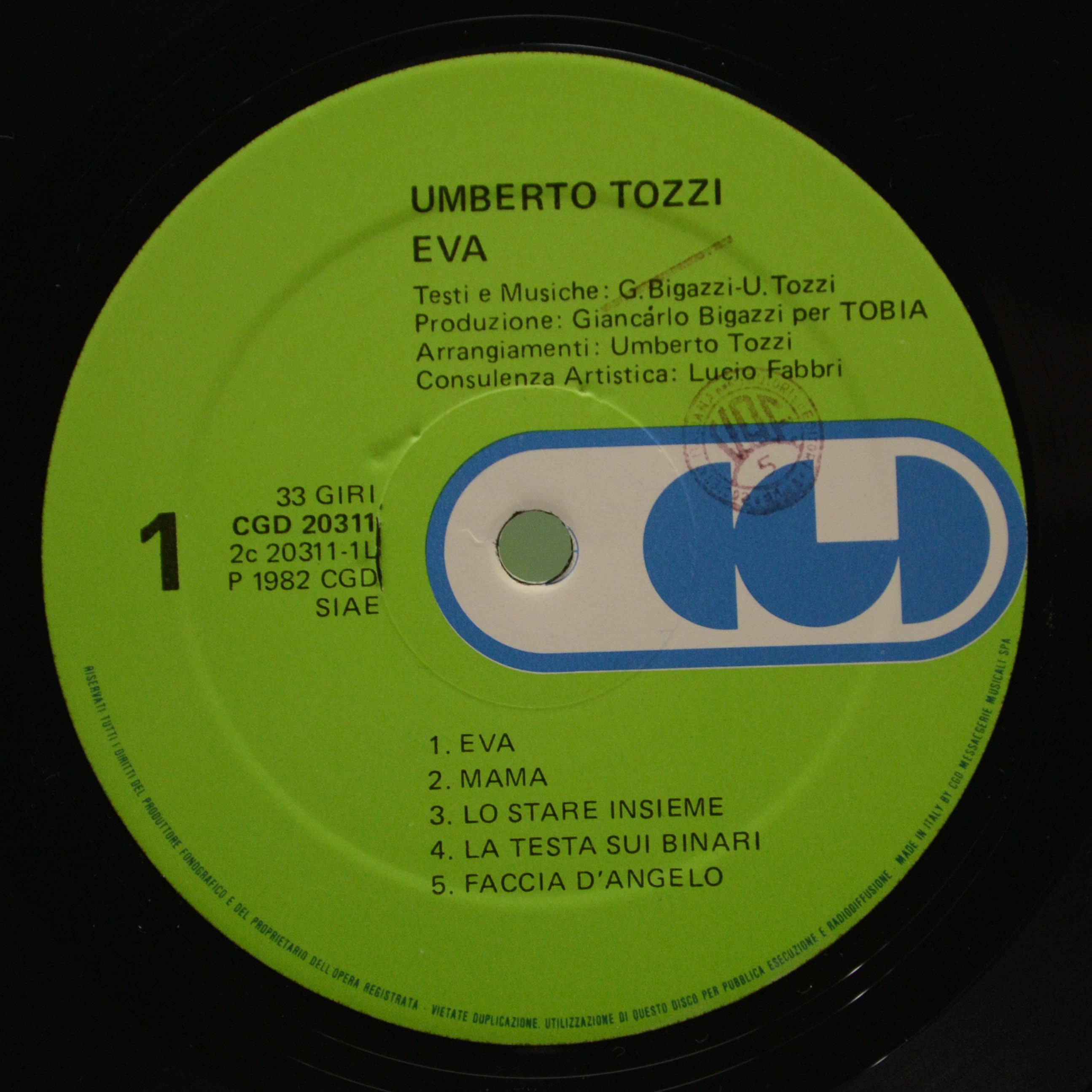 Umberto Tozzi — Eva (1-st, Italy), 1982