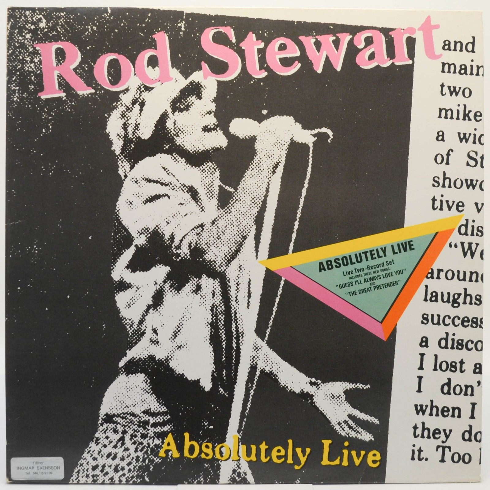 Rod Stewart — Absolutely Live (2LP), 1982