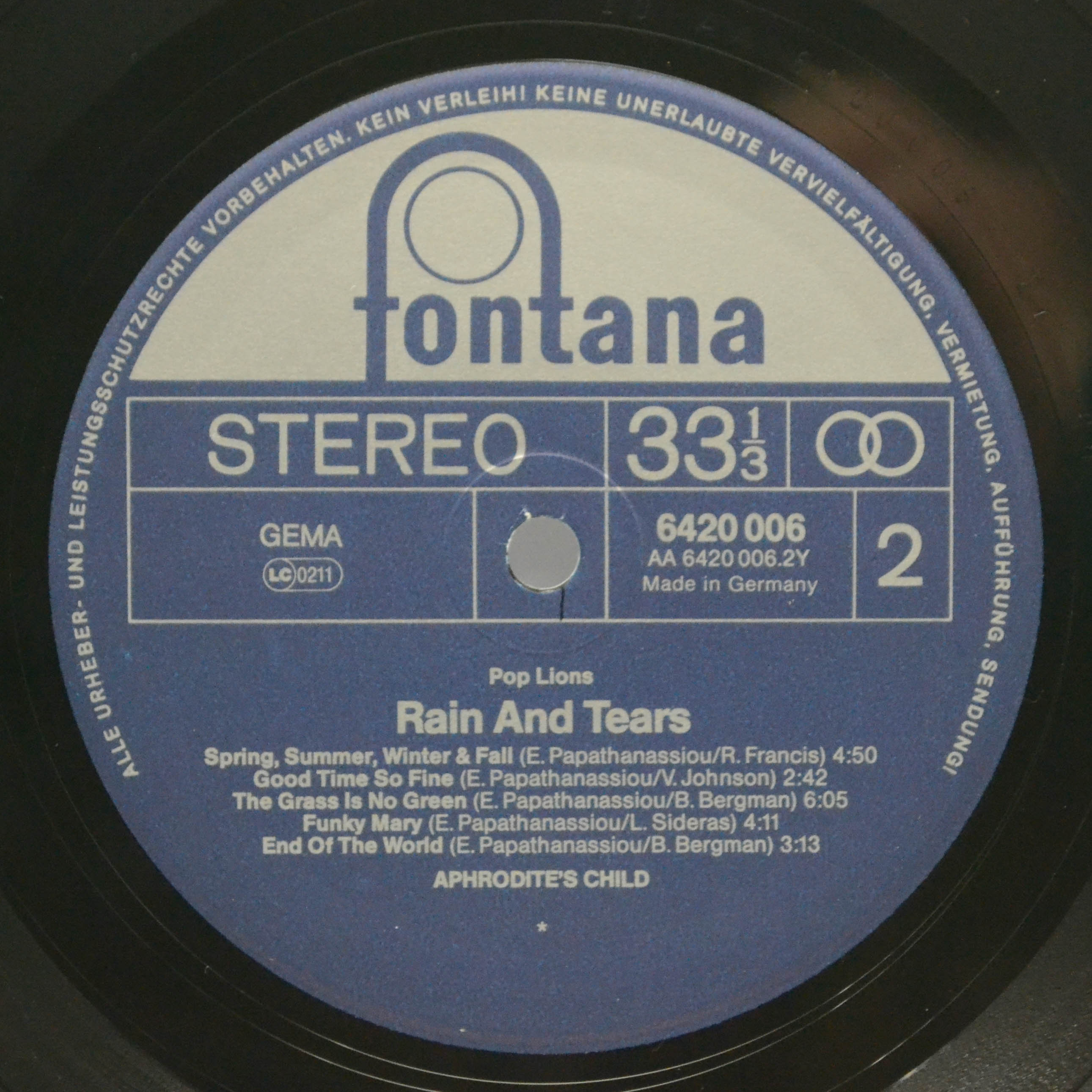 Aphrodite's Child — Rain And Tears, 1979