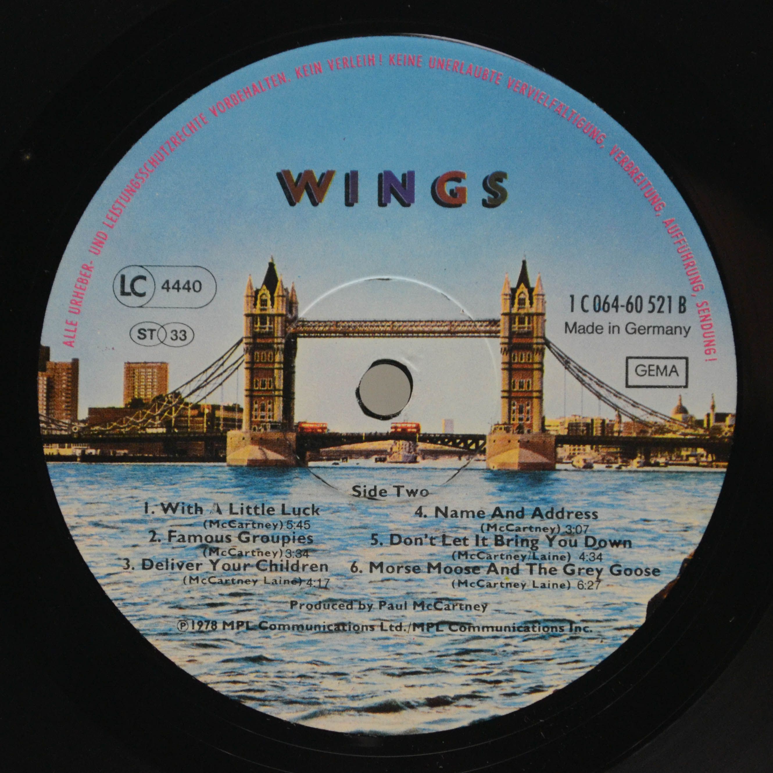 Wings — London Town (poster), 1978