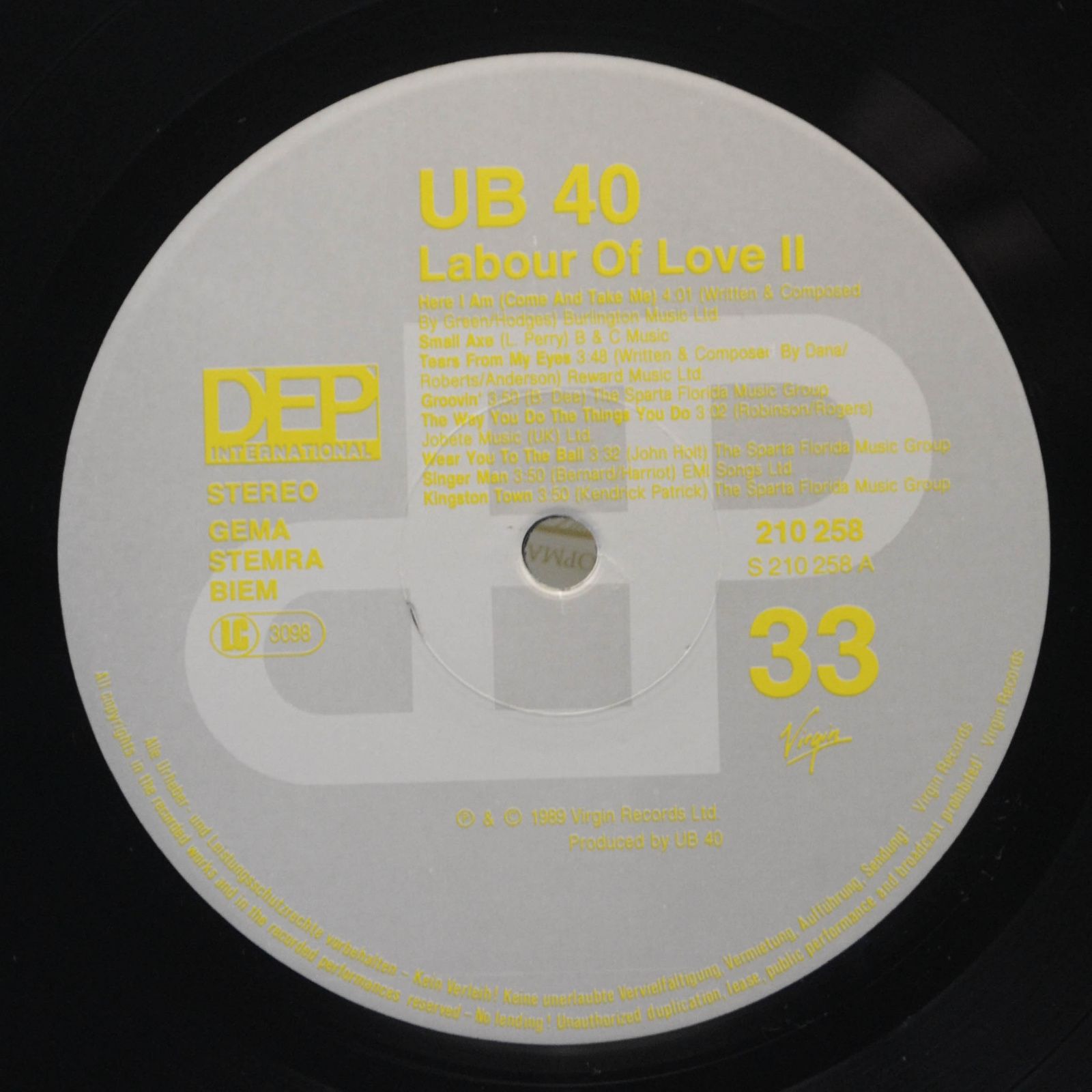 UB40 — Labour Of Love II, 1989