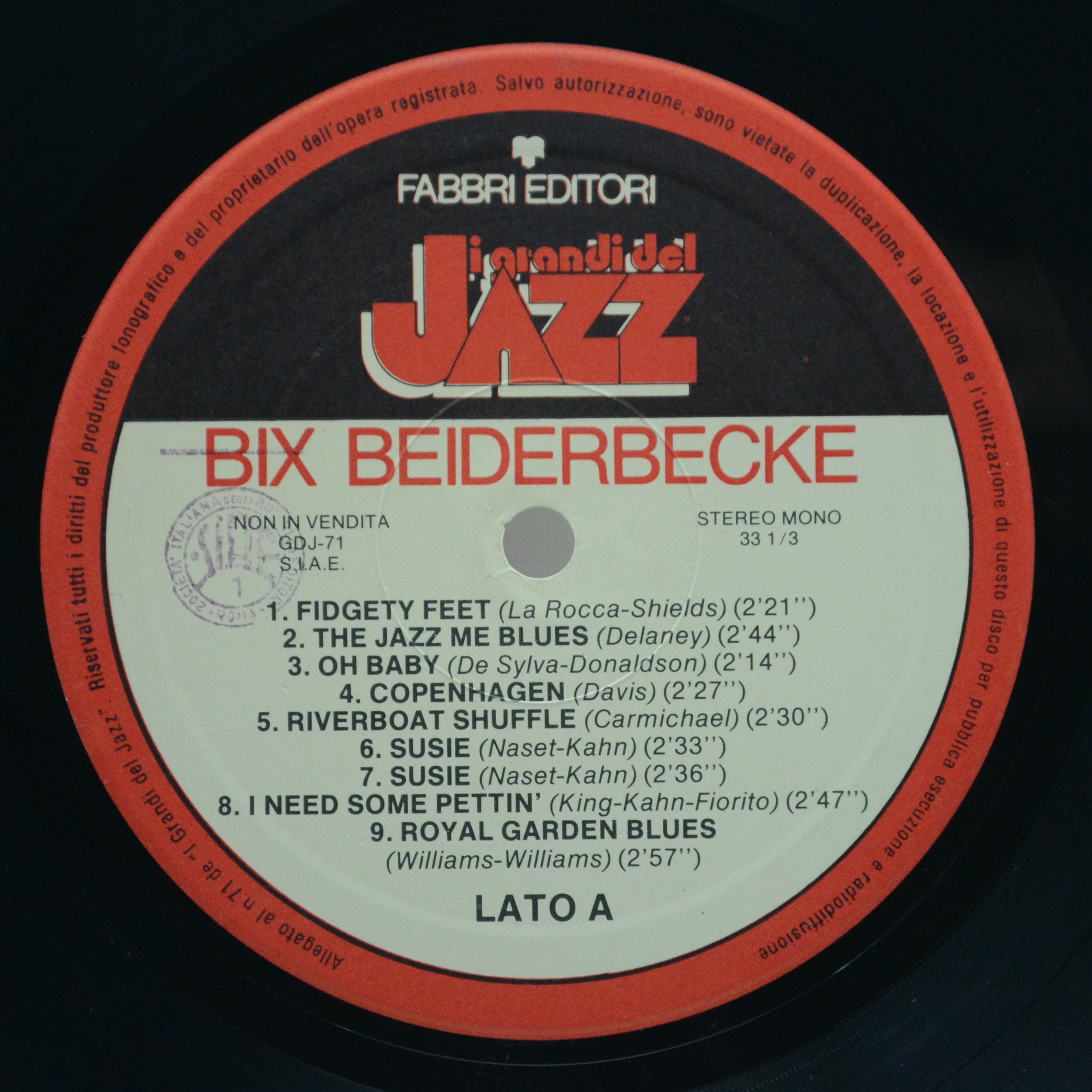 Bix Beiderbecke — Bix Beiderbecke (booklet), 1982