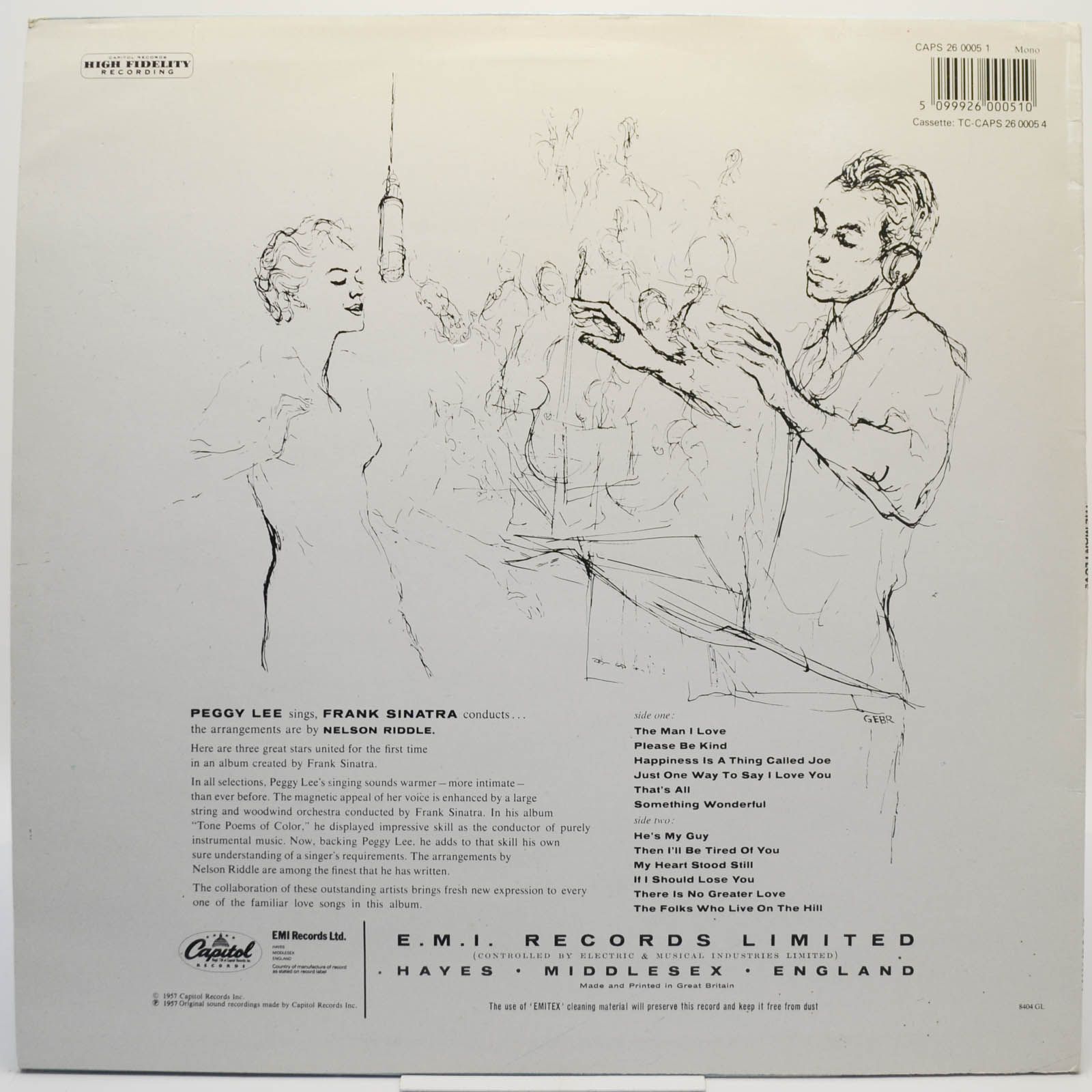 Peggy Lee — The Man I Love (UK), 1984