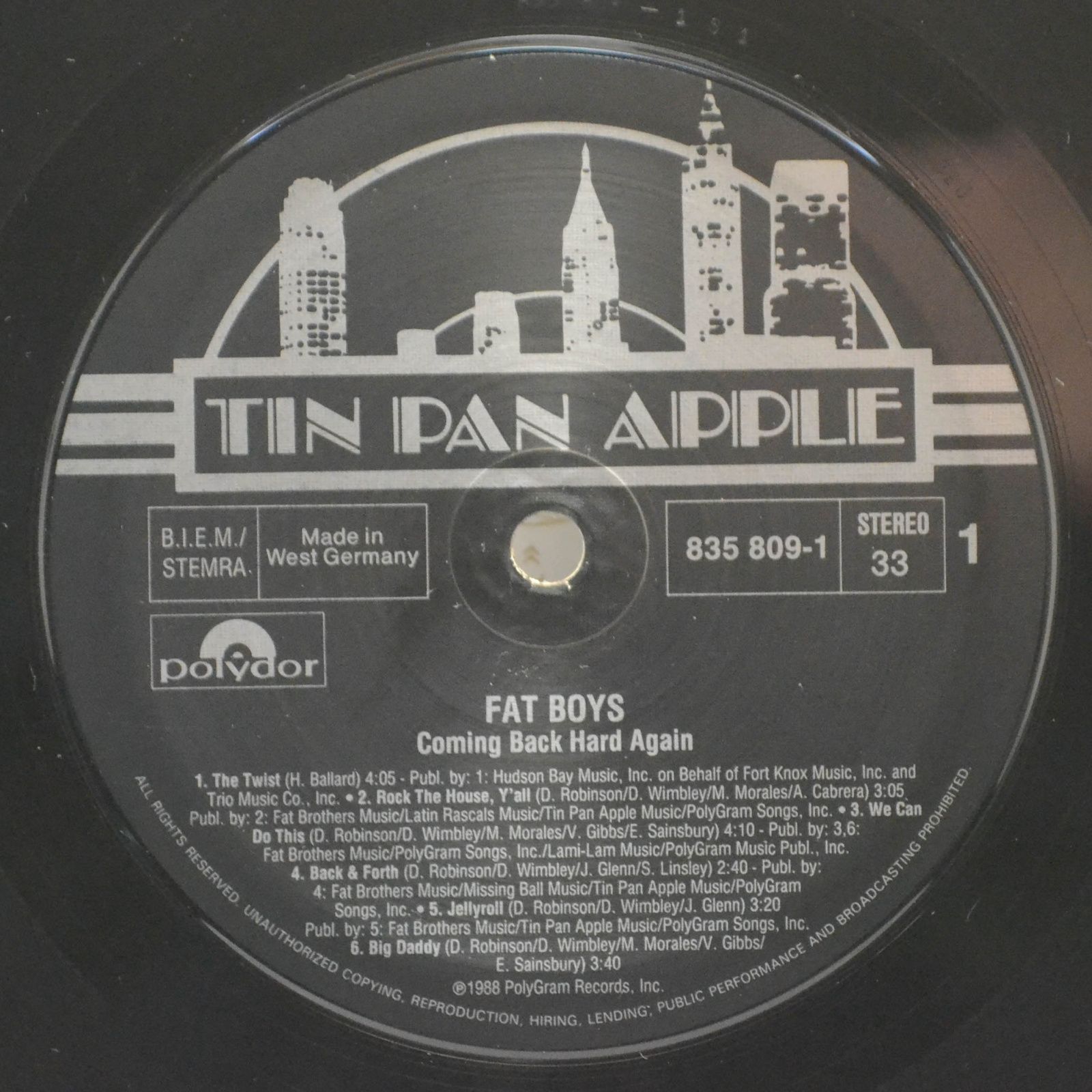 Fat Boys — Coming Back Hard Again, 1988