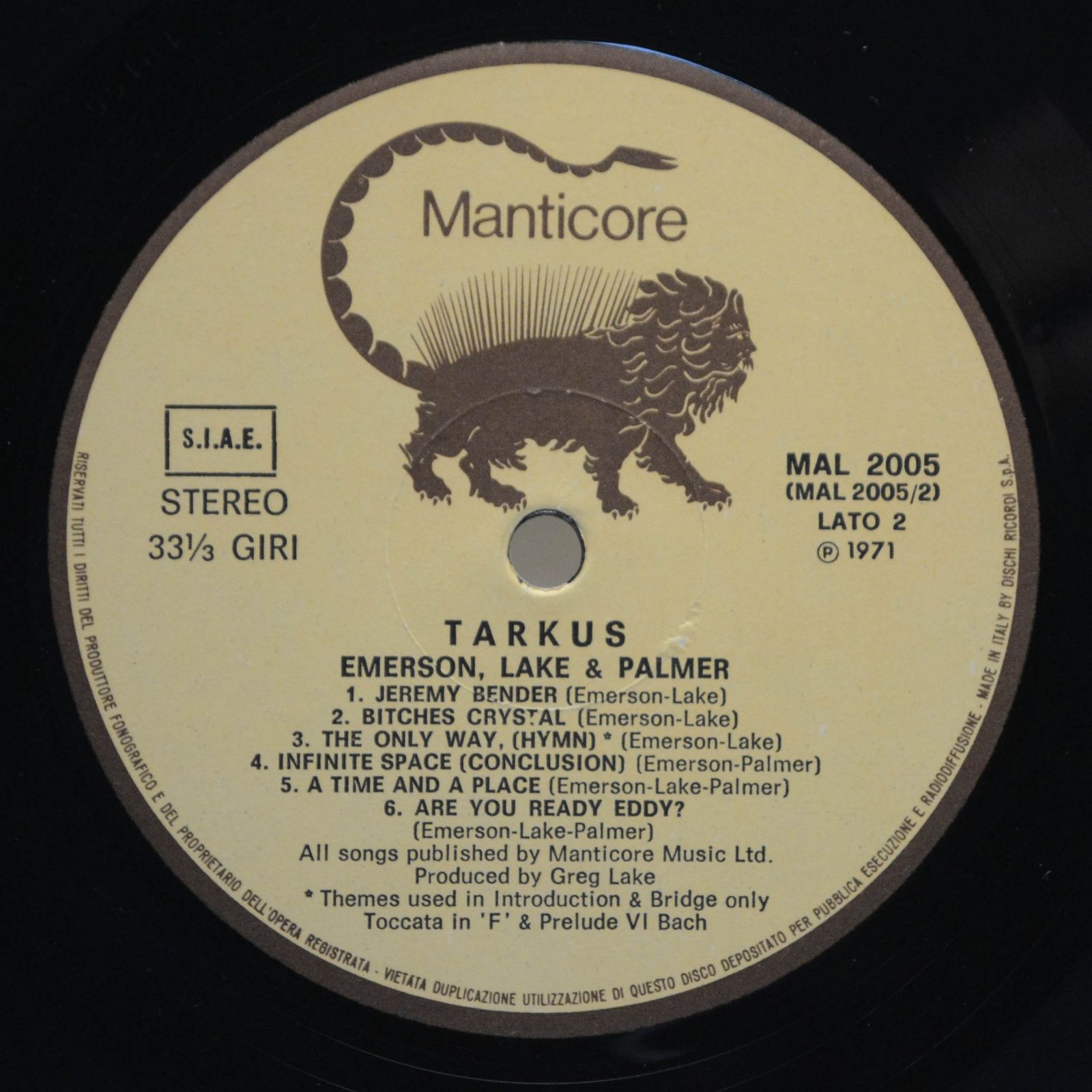 Emerson, Lake & Palmer — Tarkus, 1971