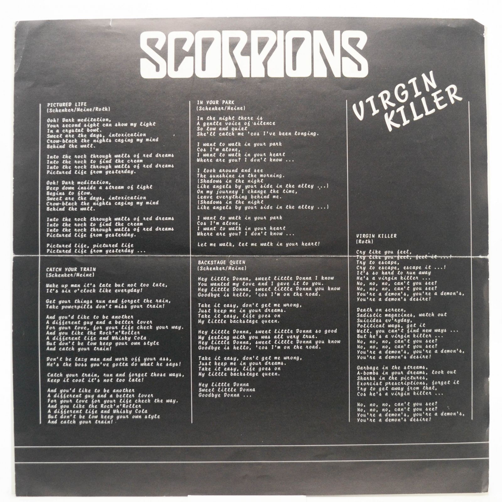 Scorpions — Virgin Killer (Germany), 1976