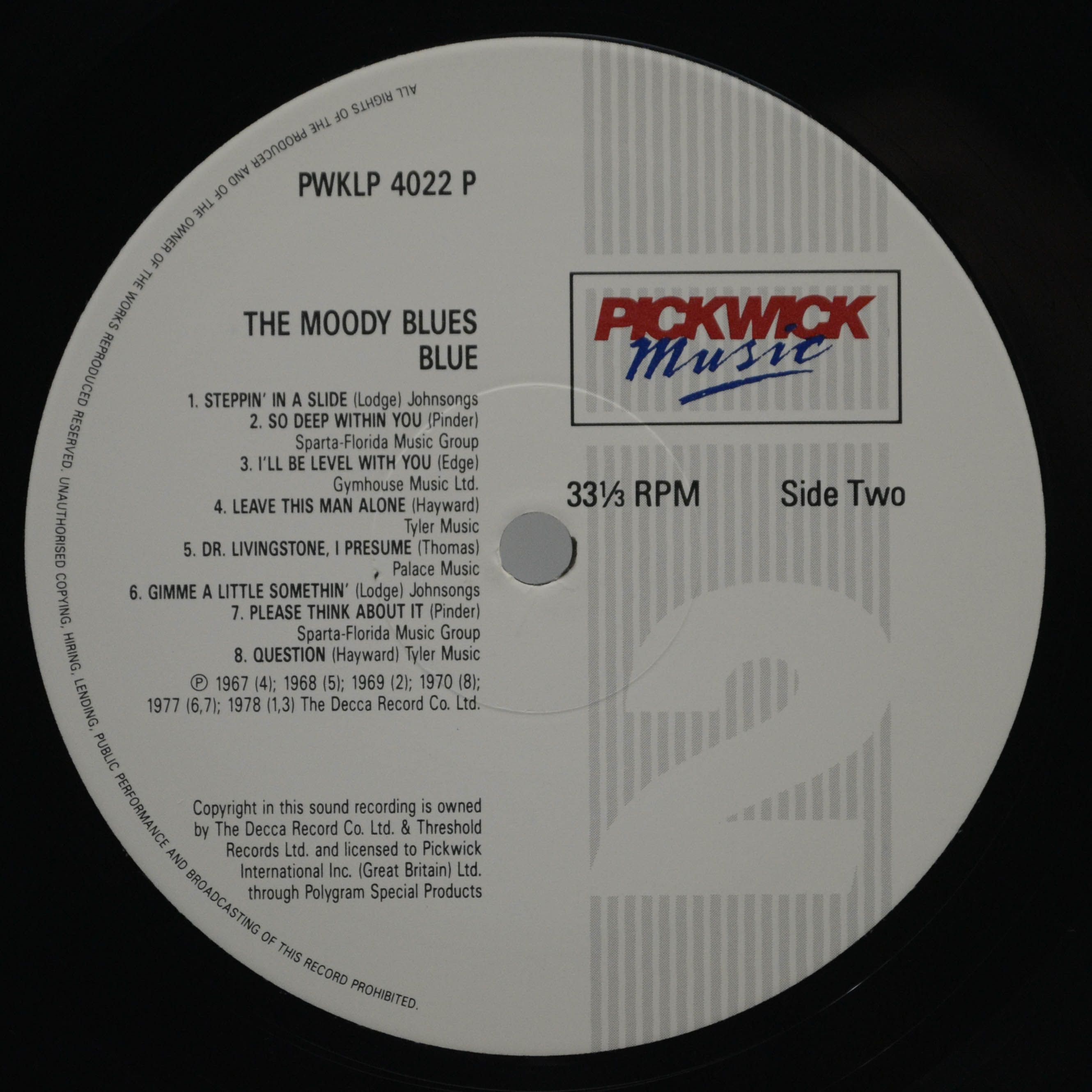 Moody Blues — Blue (UK), 1989