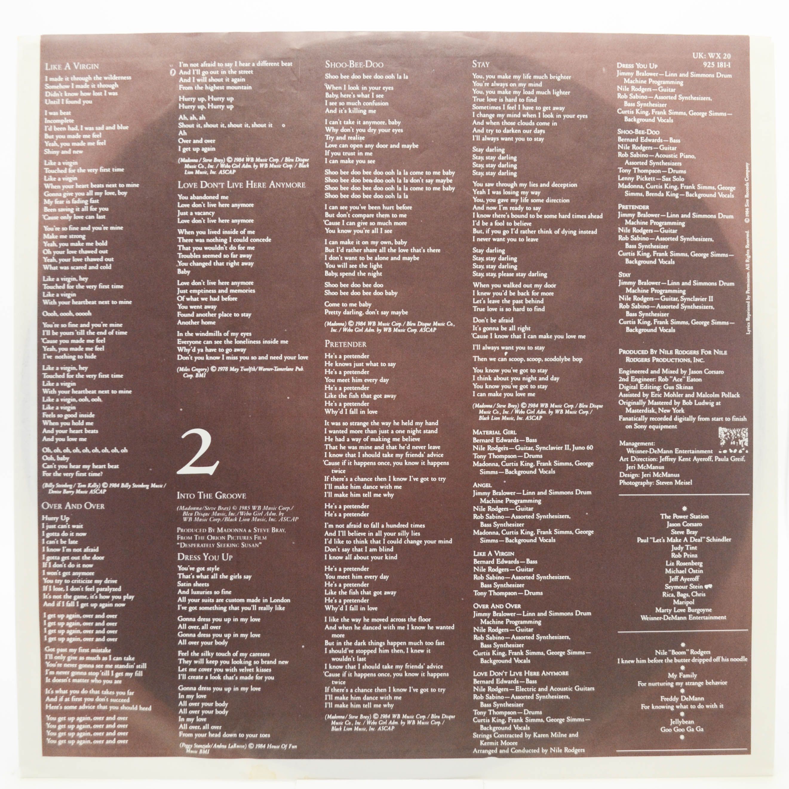 Madonna — Like A Virgin, 1984