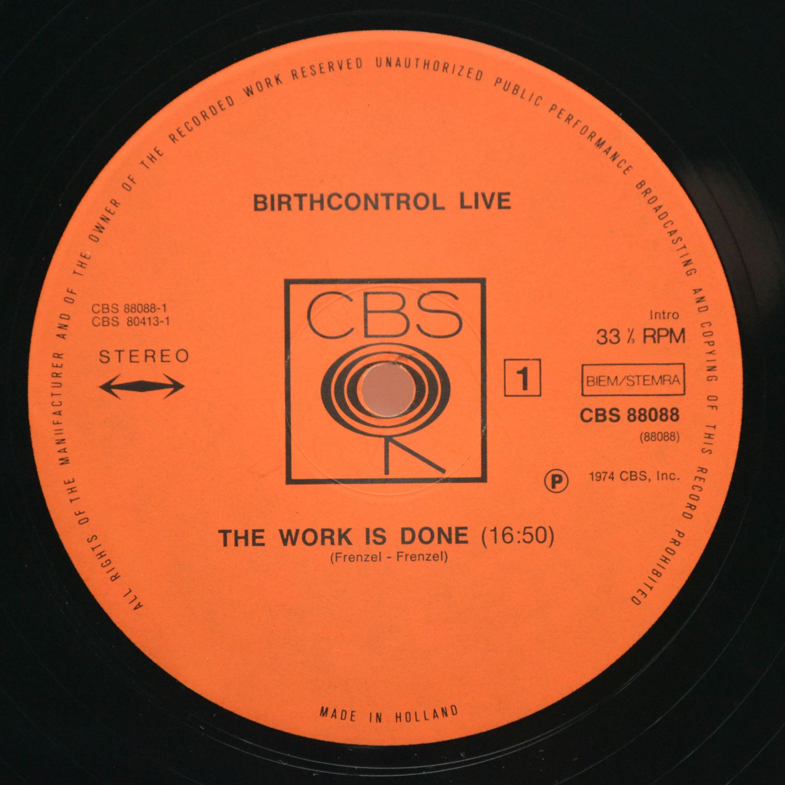 Birth Control — Birthcontrol Live (2LP), 1974