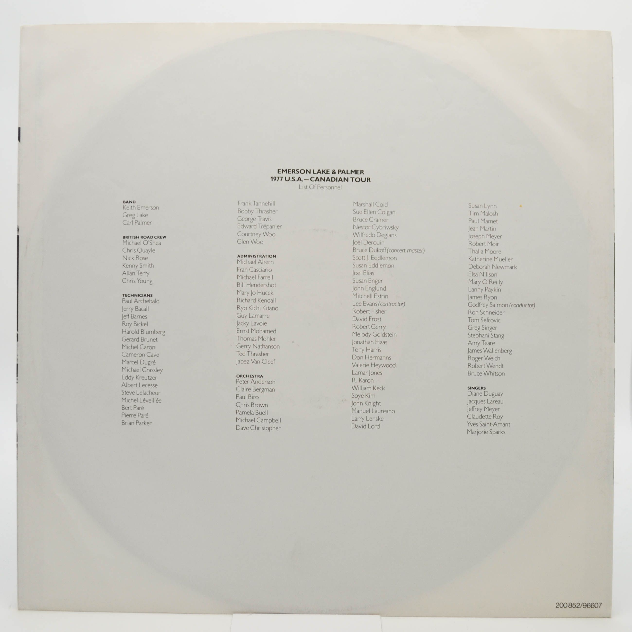 Emerson, Lake & Palmer — In Concert, 1979