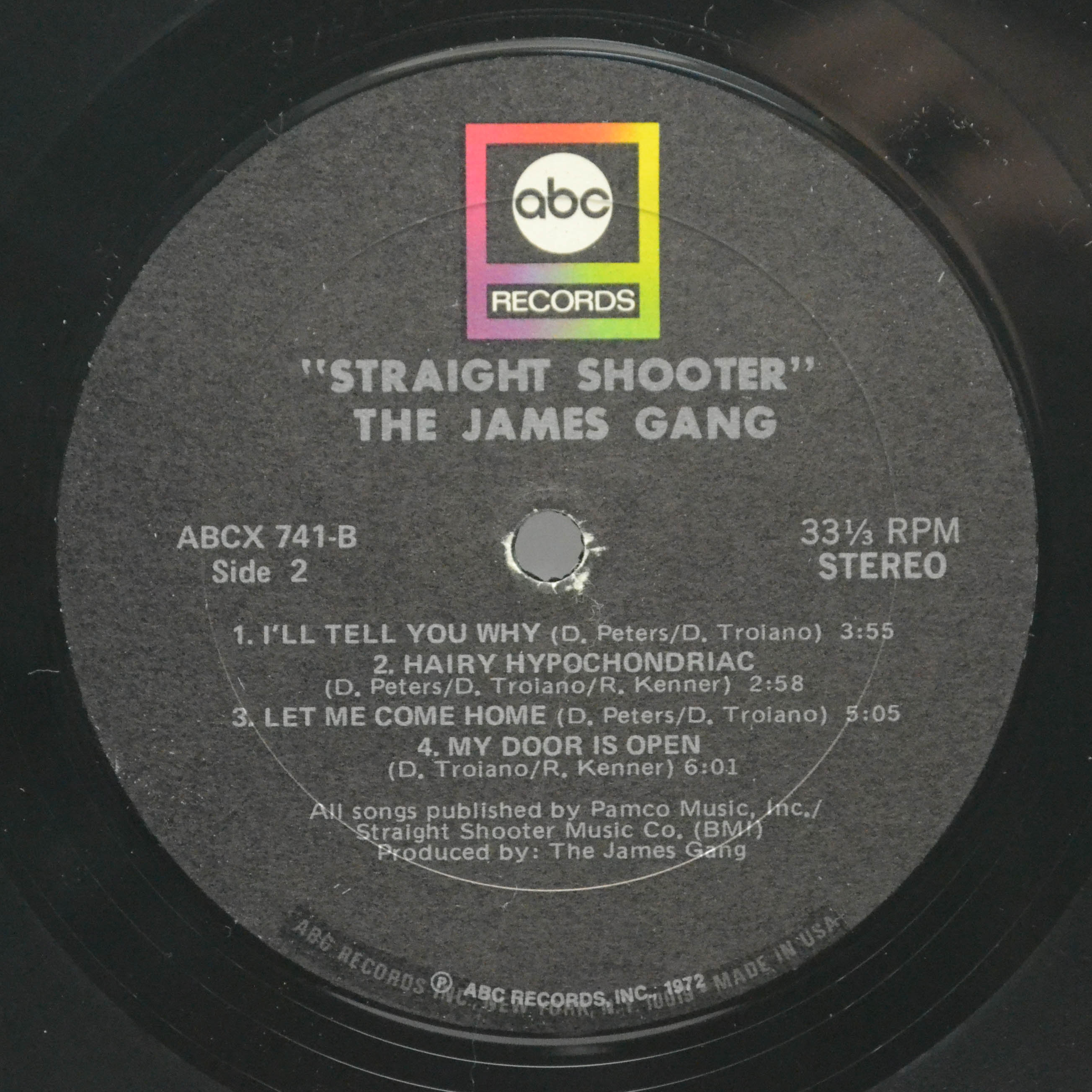 James Gang — Straight Shooter (1-st, USA), 1972