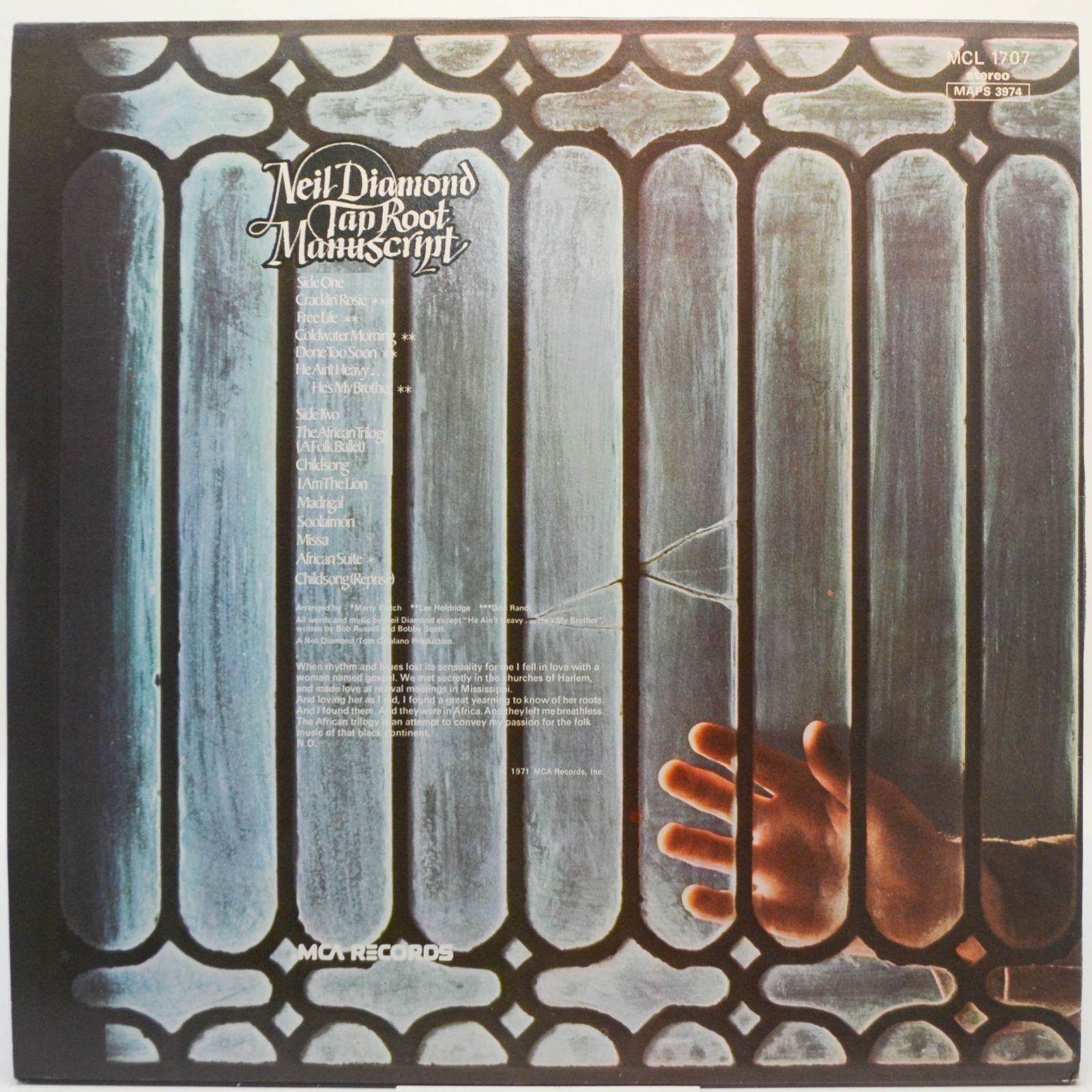 Neil Diamond — Tap Root Manuscript, 1980