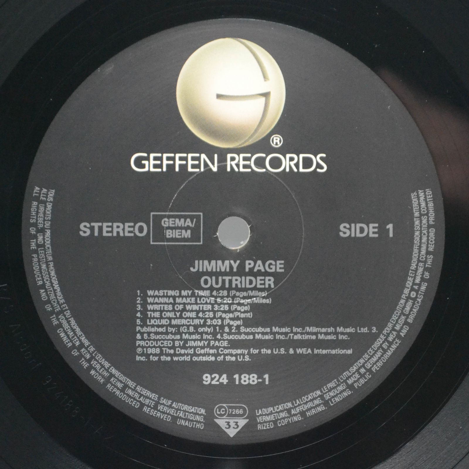 Jimmy Page — Outrider, 1988