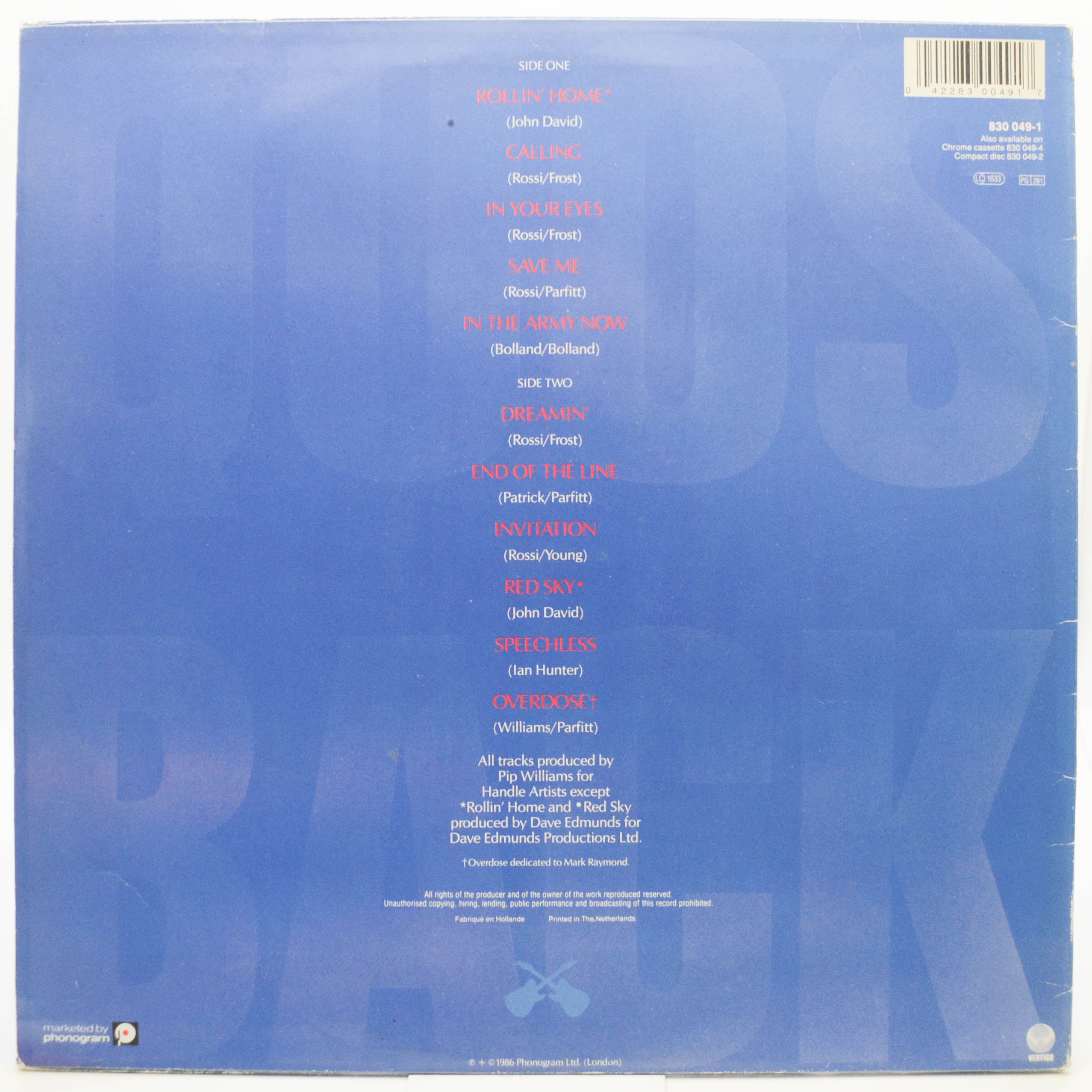 Status Quo — In The Army Now, 1986