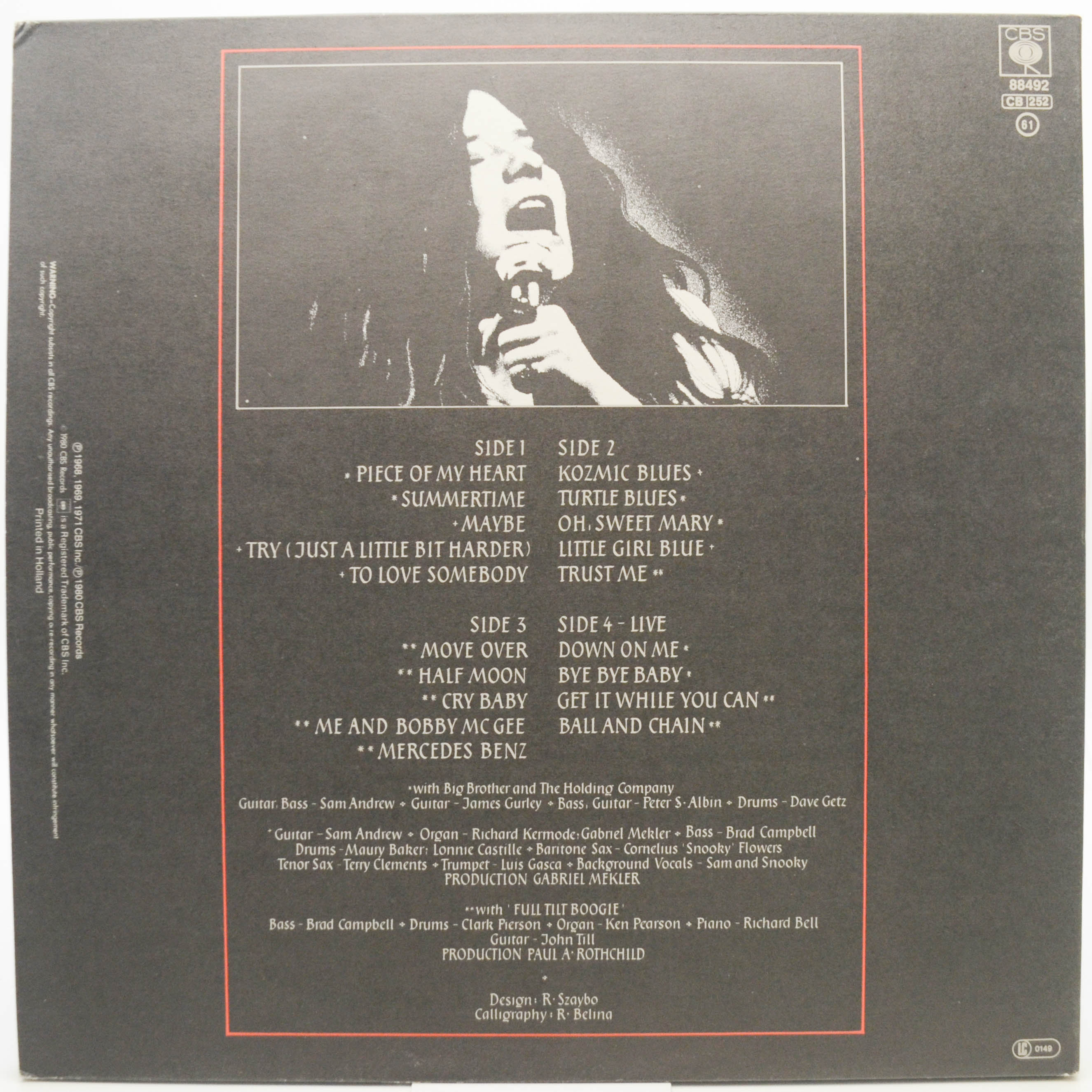 Janis Joplin — Anthology (2LP), 1980