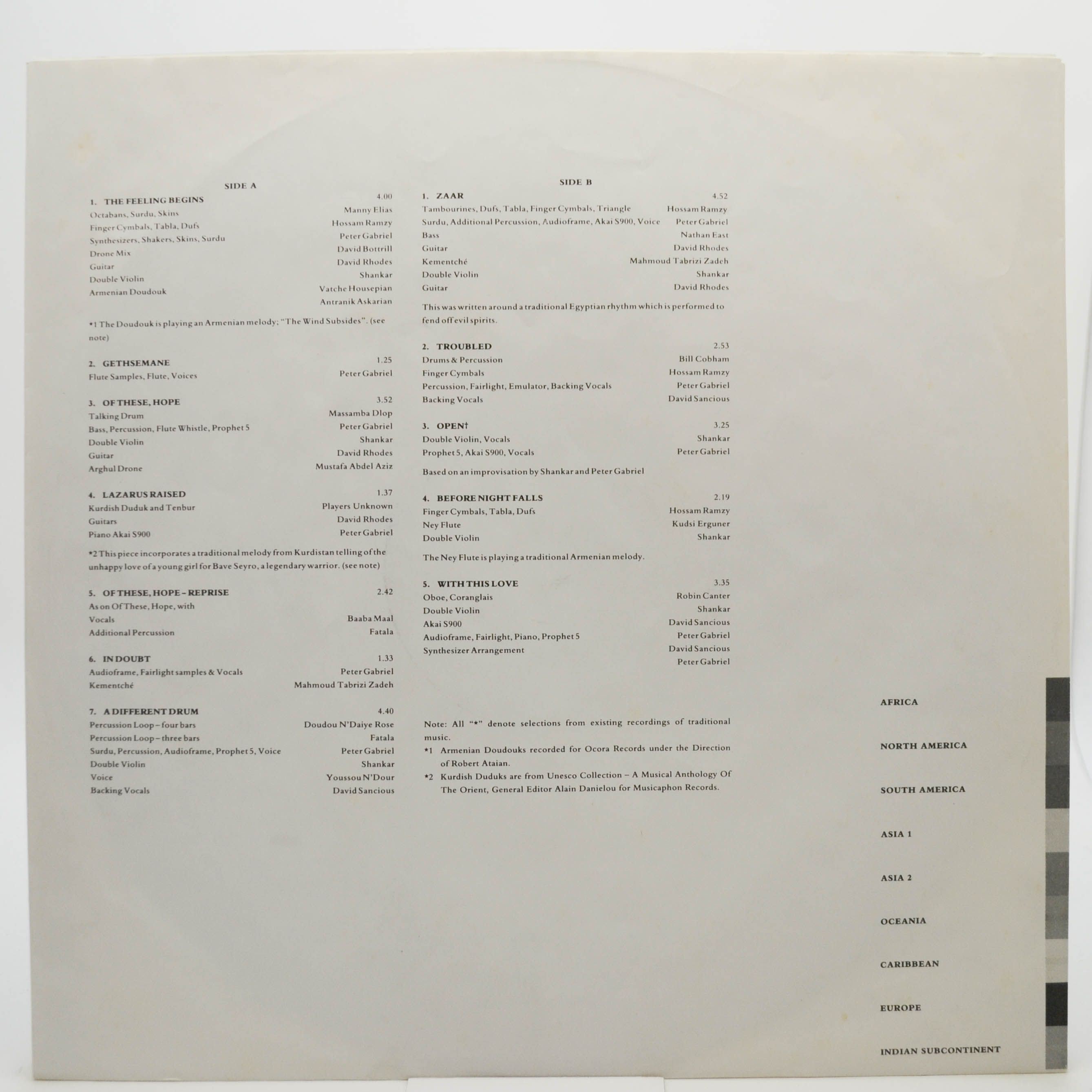 Peter Gabriel — Passion (2LP), 1989