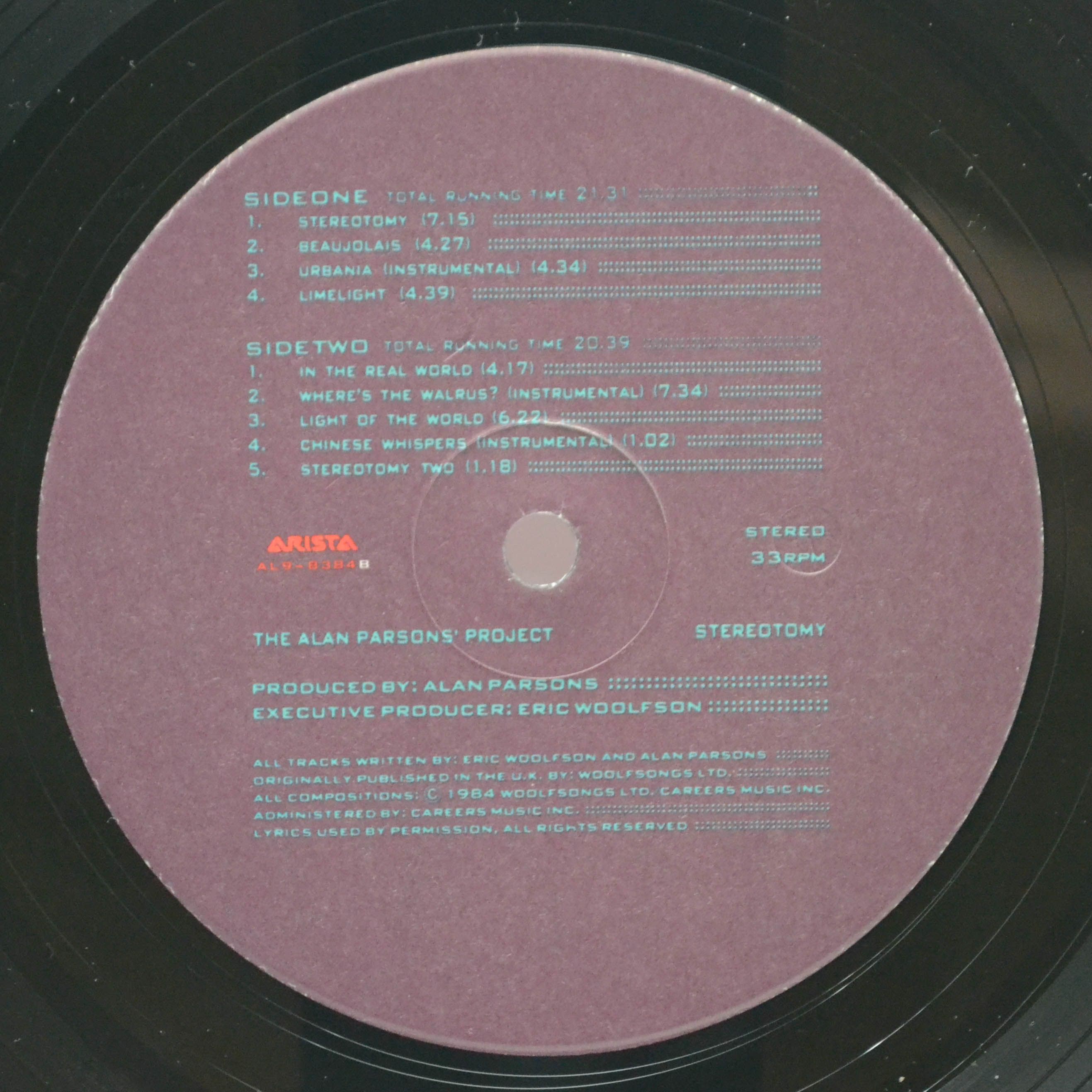 Alan Parsons Project — Stereotomy, 1985