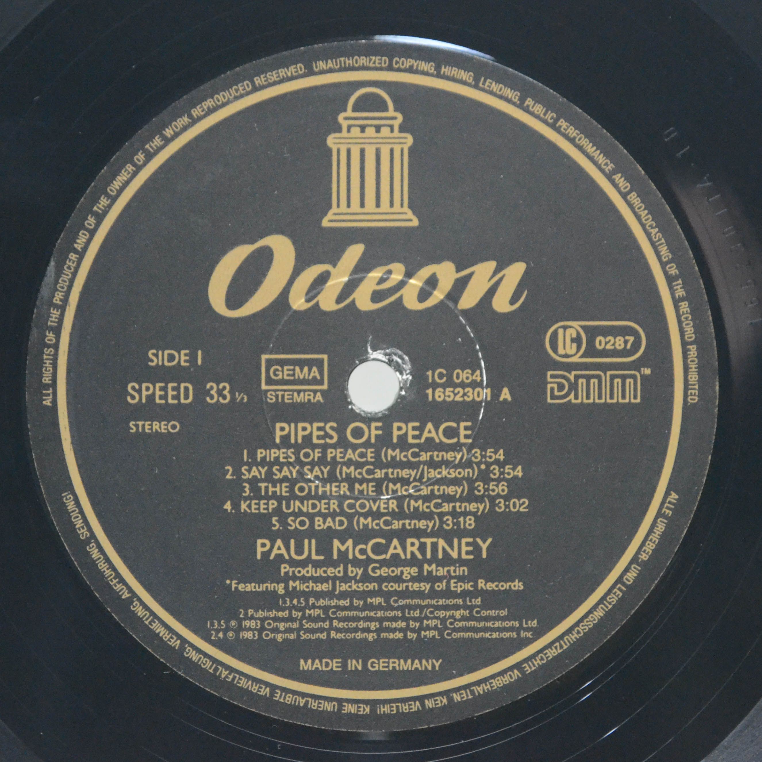 Paul McCartney — Pipes Of Peace, 1983