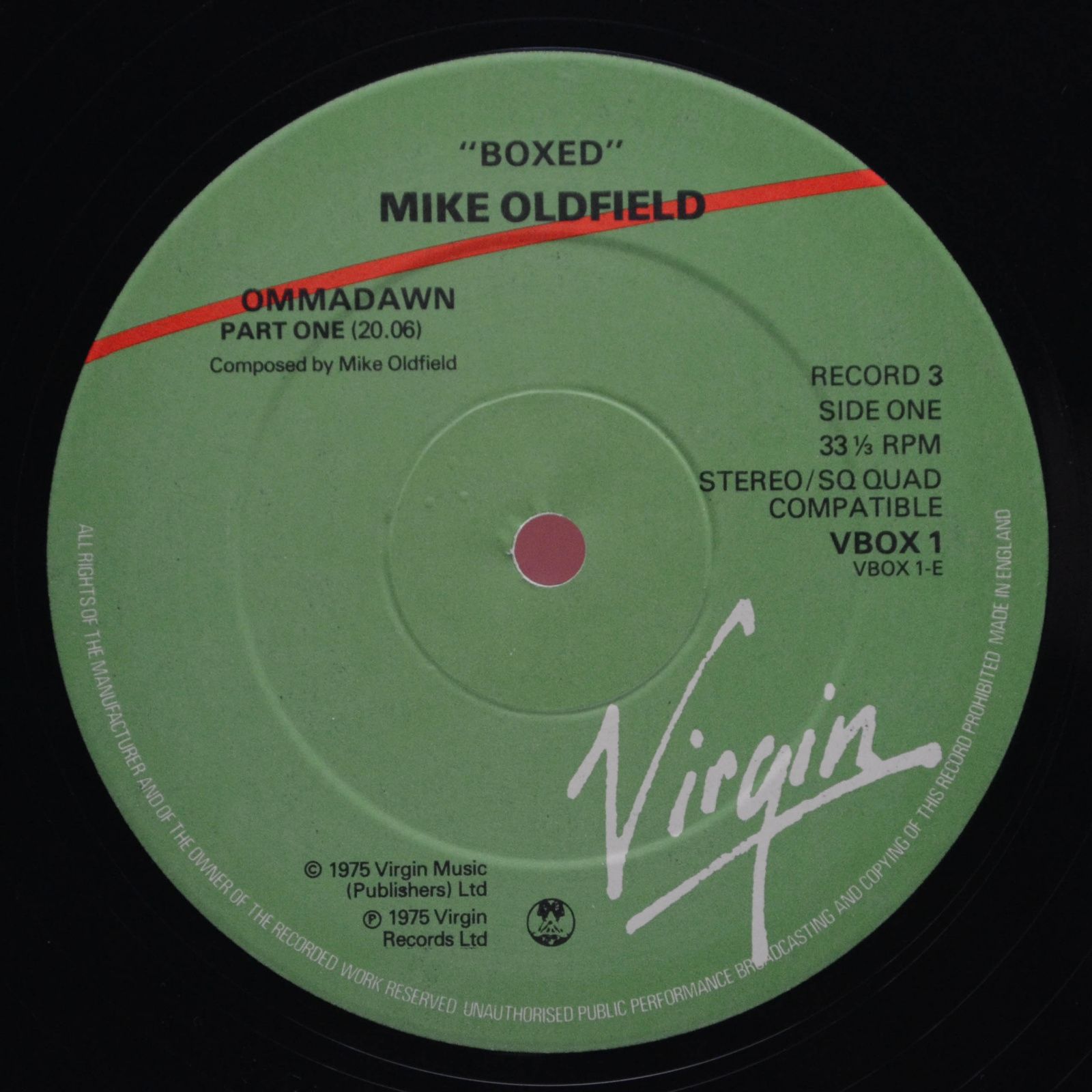 Mike Oldfield — Boxed (Box-set, UK), 1976