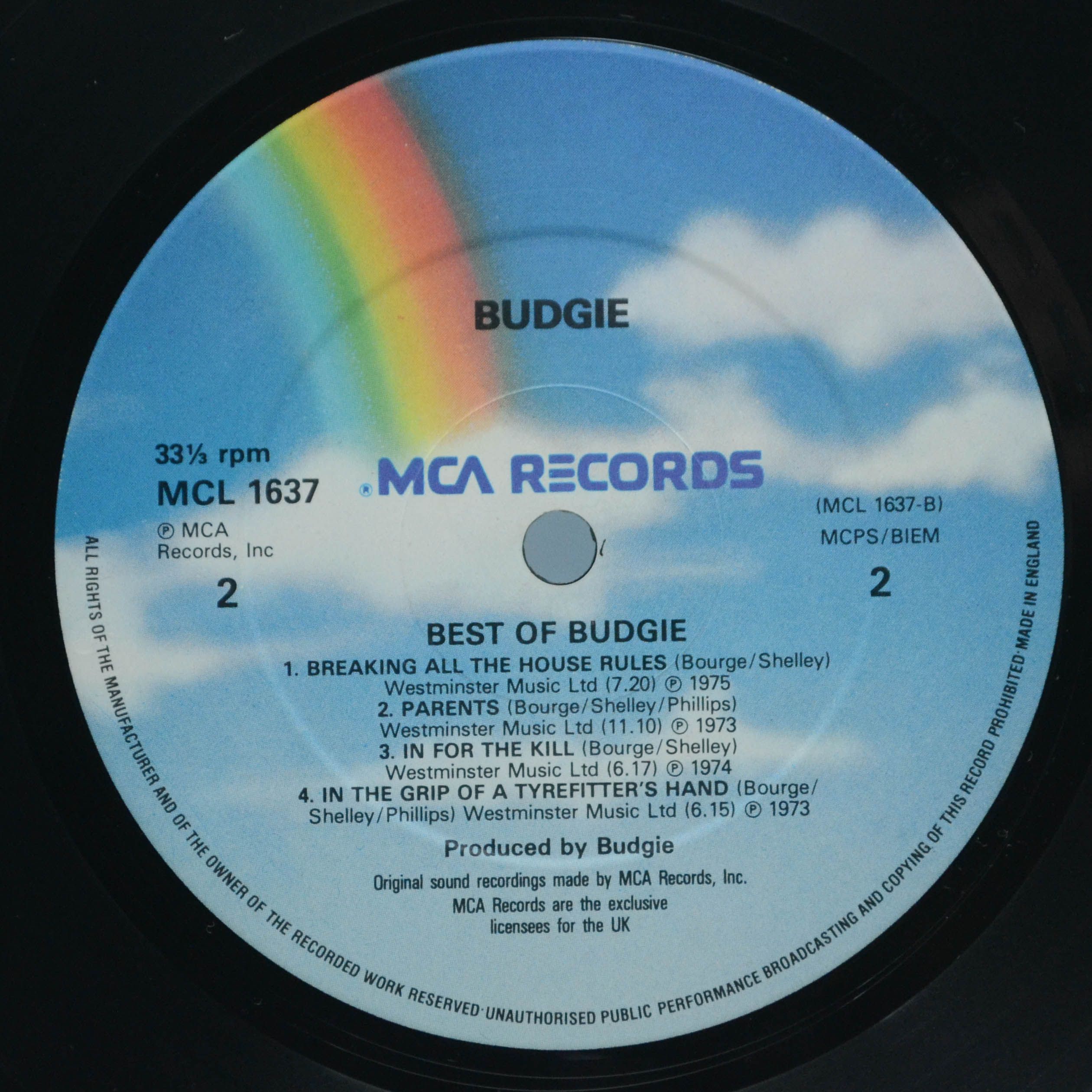 Budgie — Best Of Budgie (UK), 1982