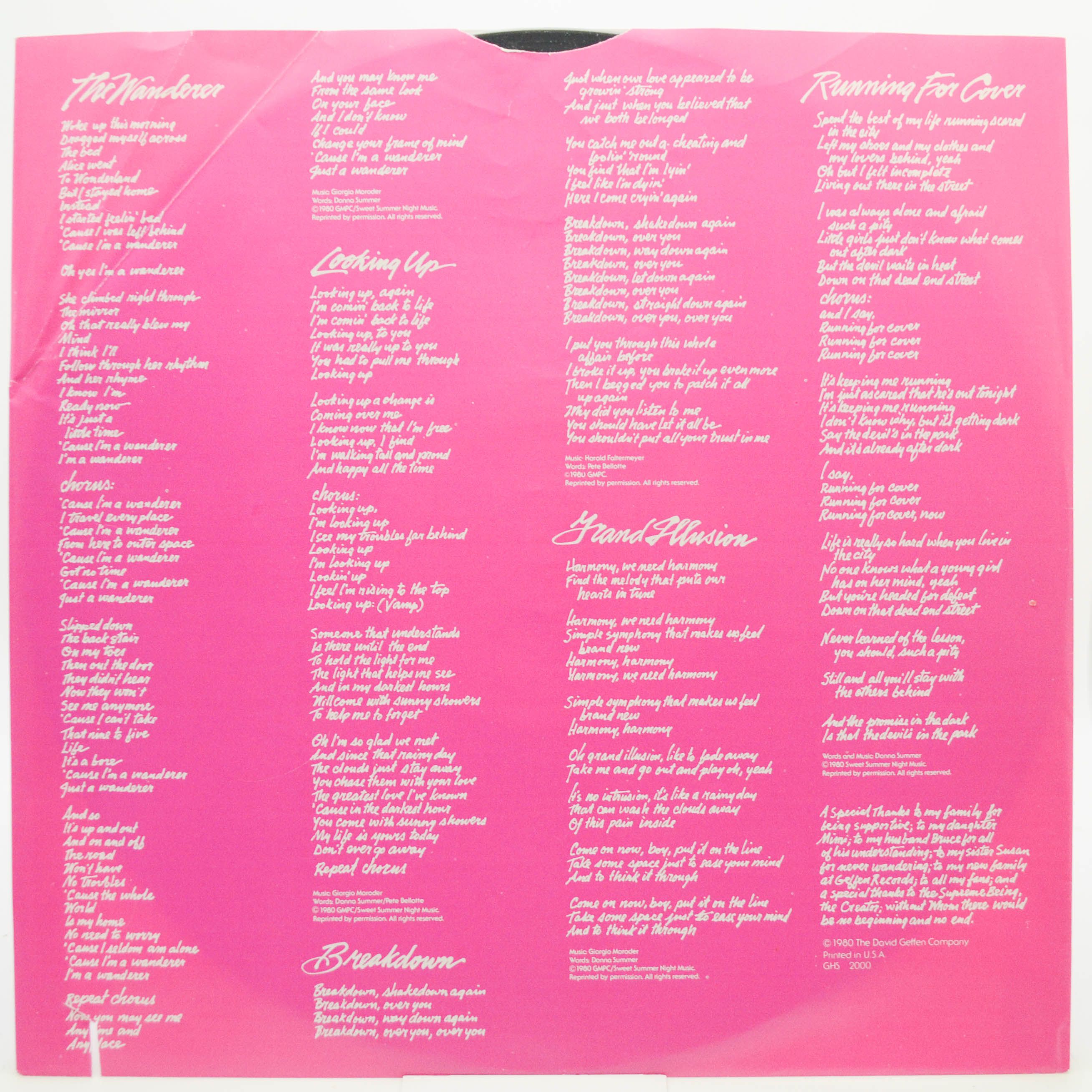 Donna Summer — The Wanderer (1-st, USA), 1980