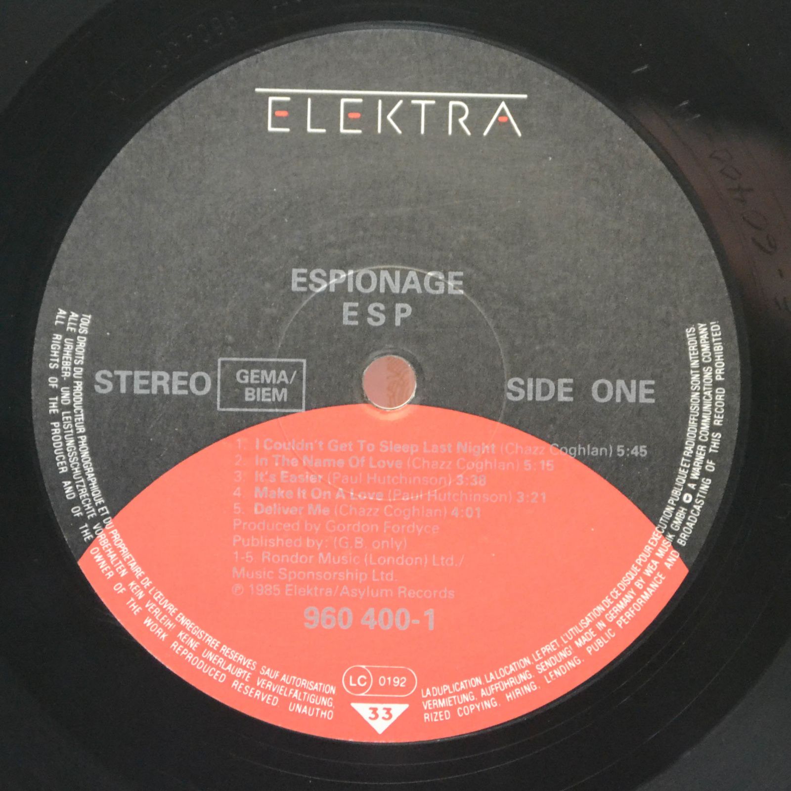 Espionage — E S P, 1985