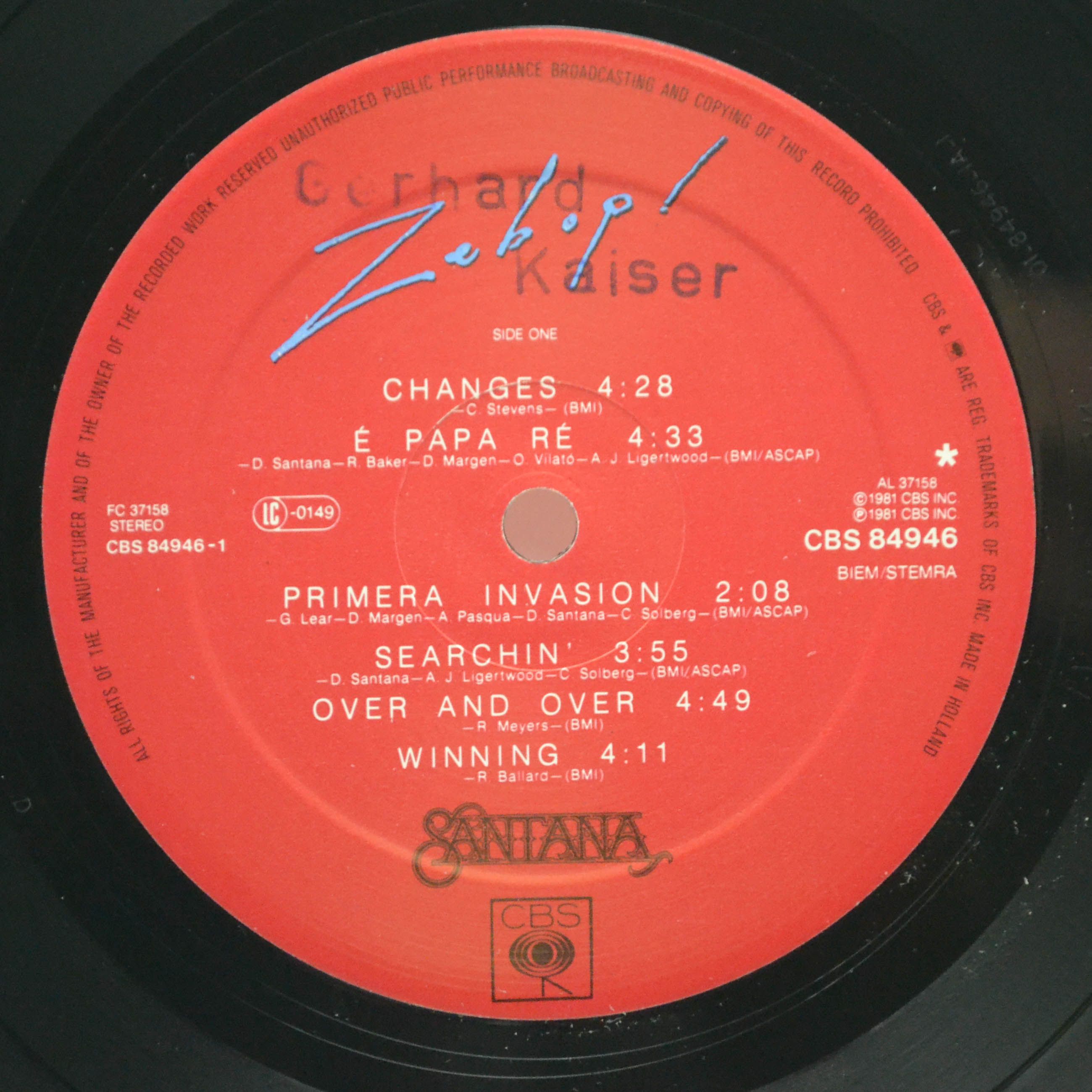 Santana — Zebop!, 1981
