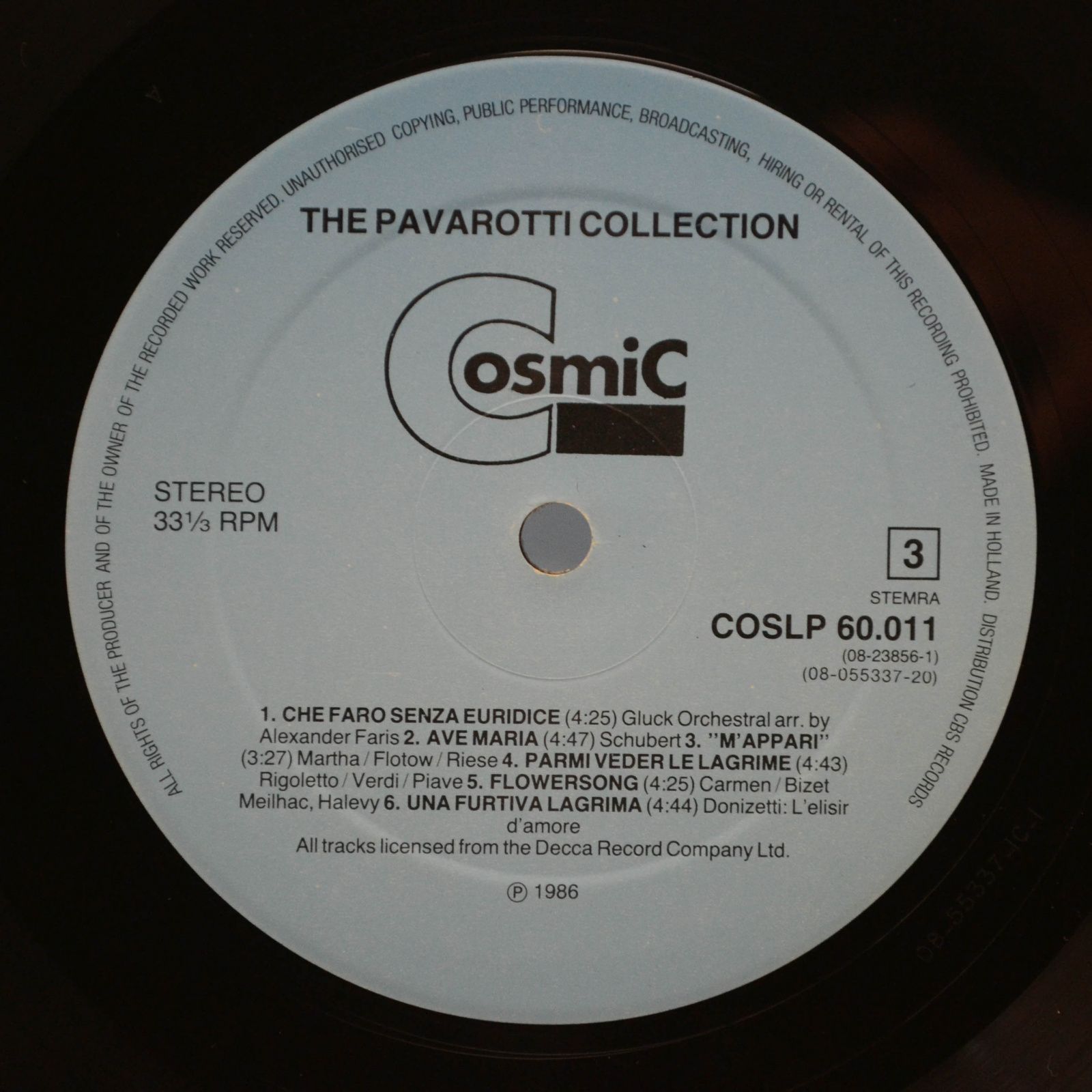 Pavarotti — The Pavarotti Collection (2LP), 1986