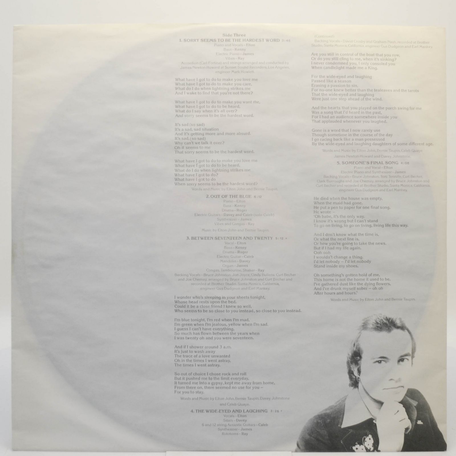 Elton John — Blue Moves (2LP), 1976