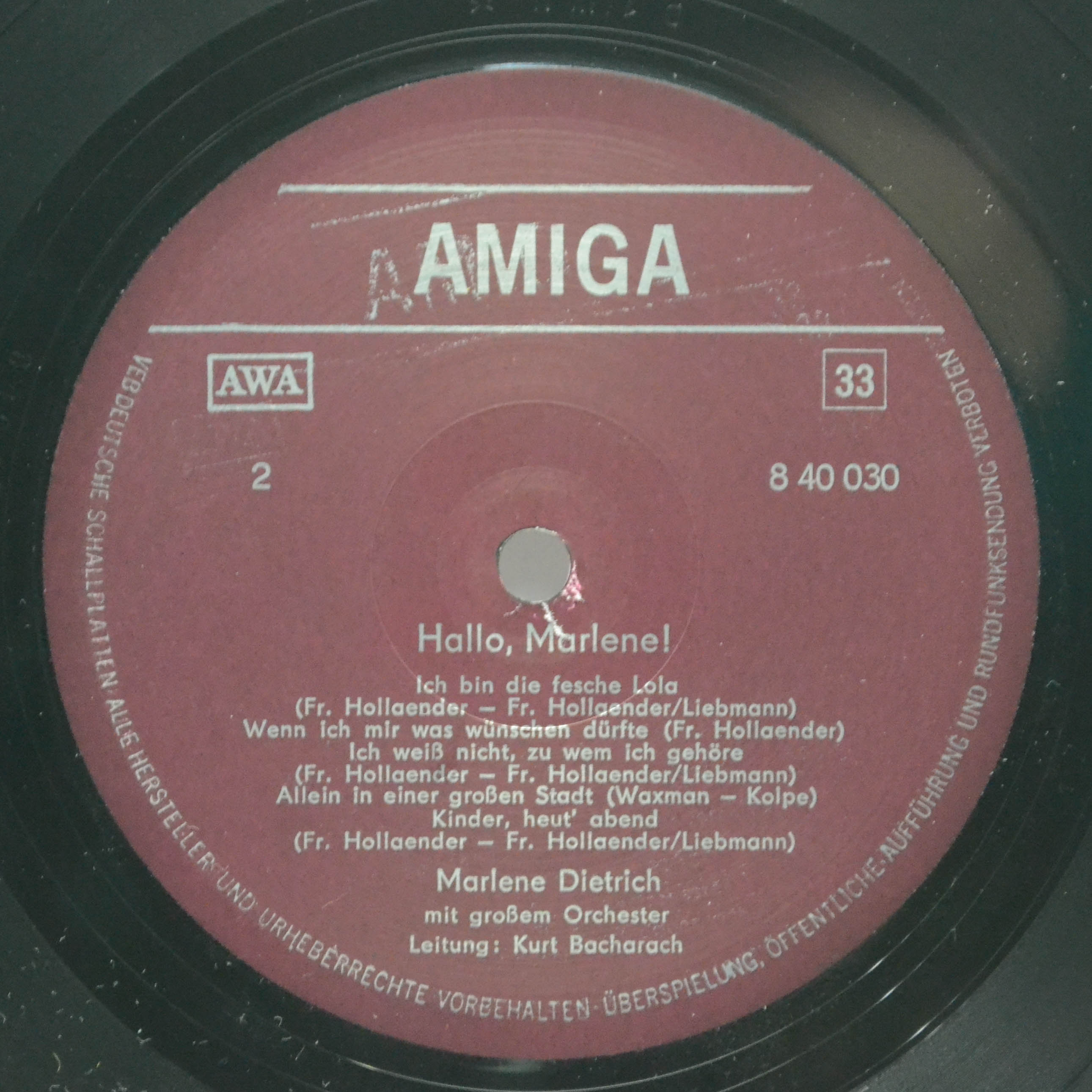 Marlene Dietrich — Hallo Marlene, 1979