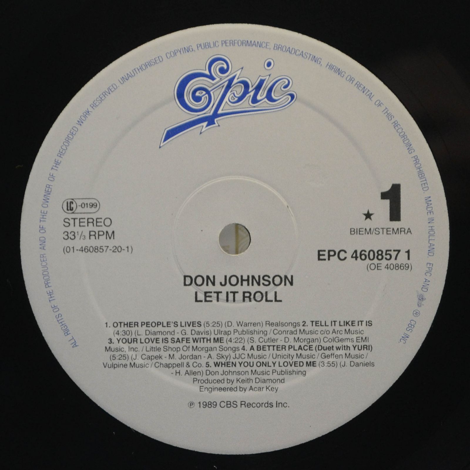 Don Johnson — Let It Roll, 1989