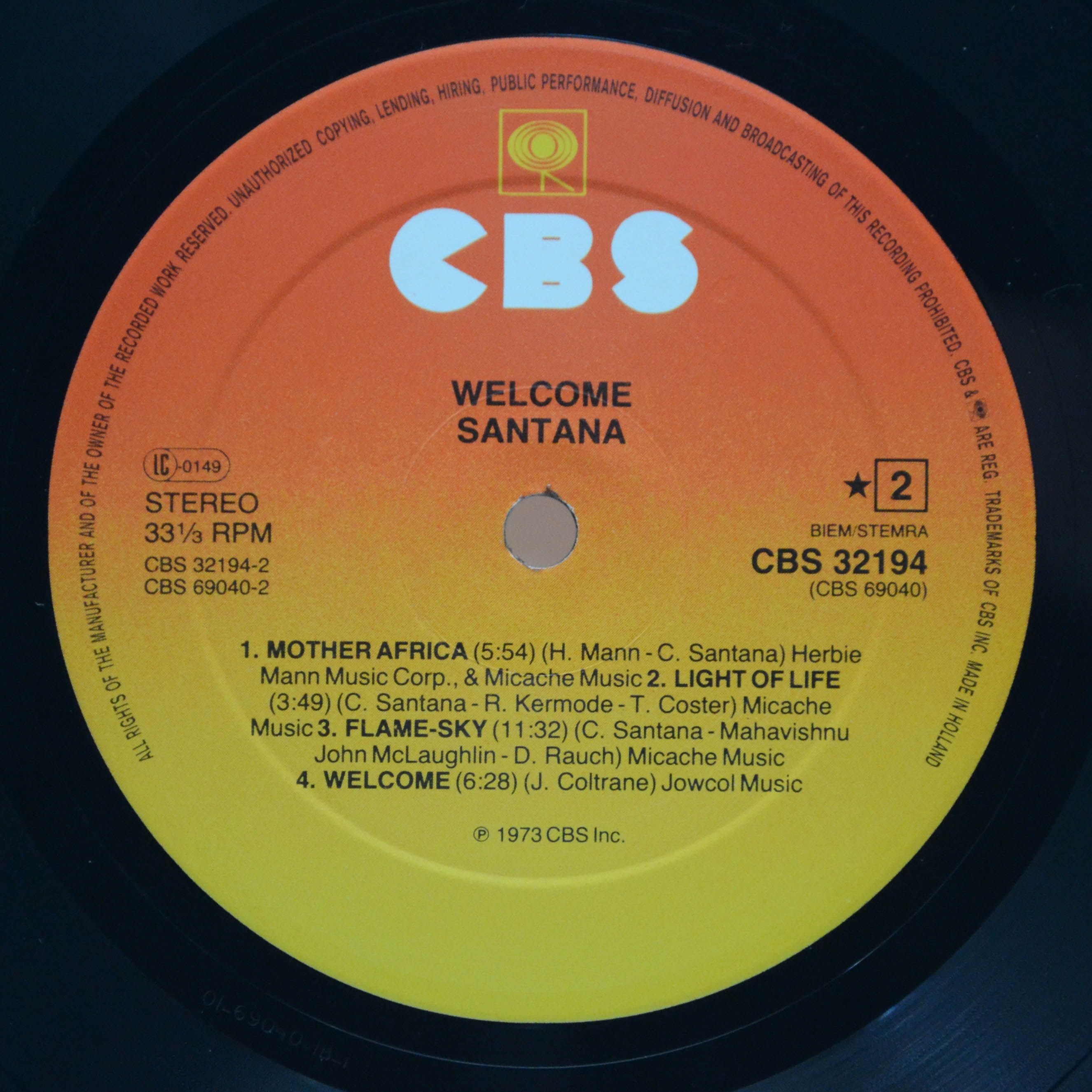 Santana — Welcome, 1983