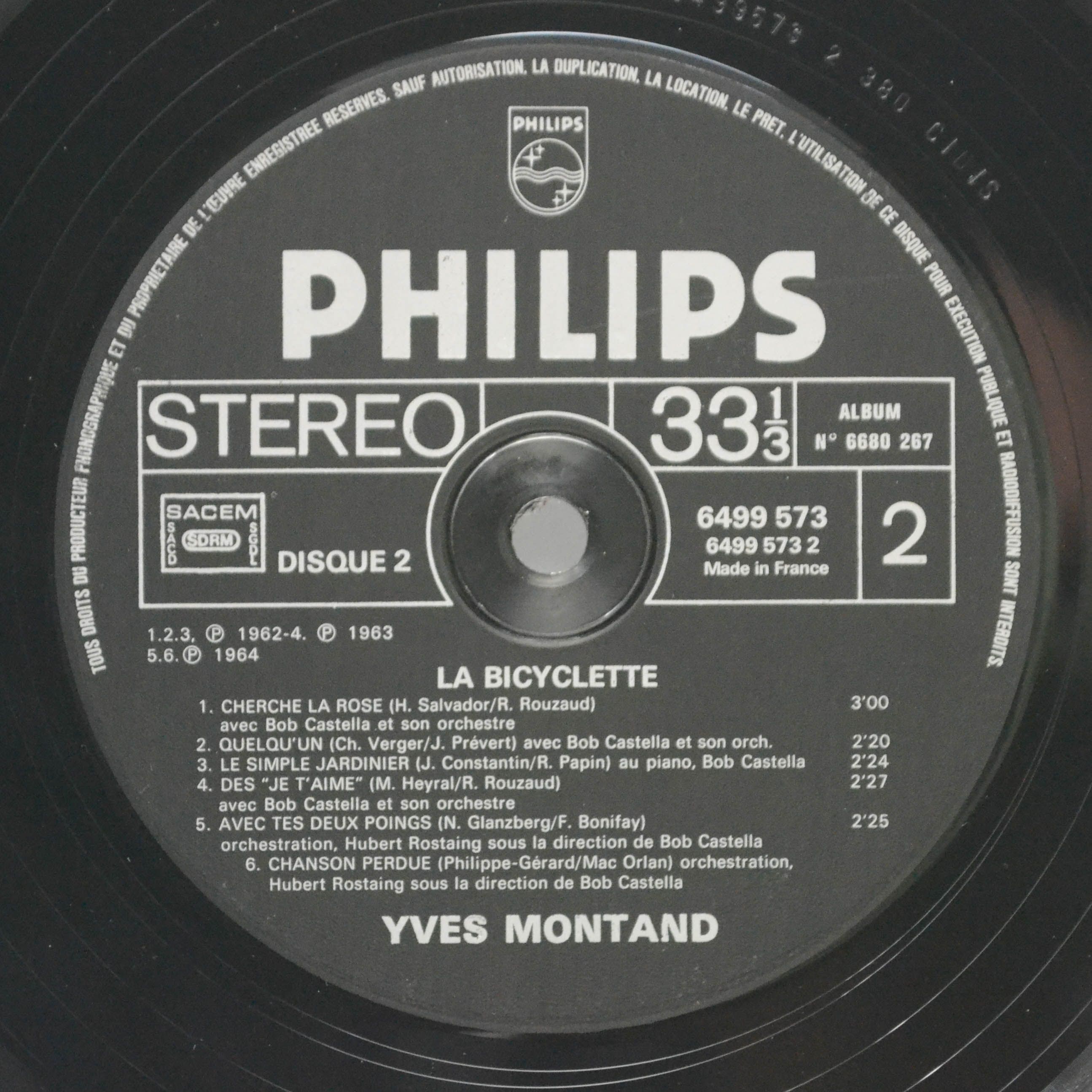 Yves Montand — La Bicyclette (2LP, France),