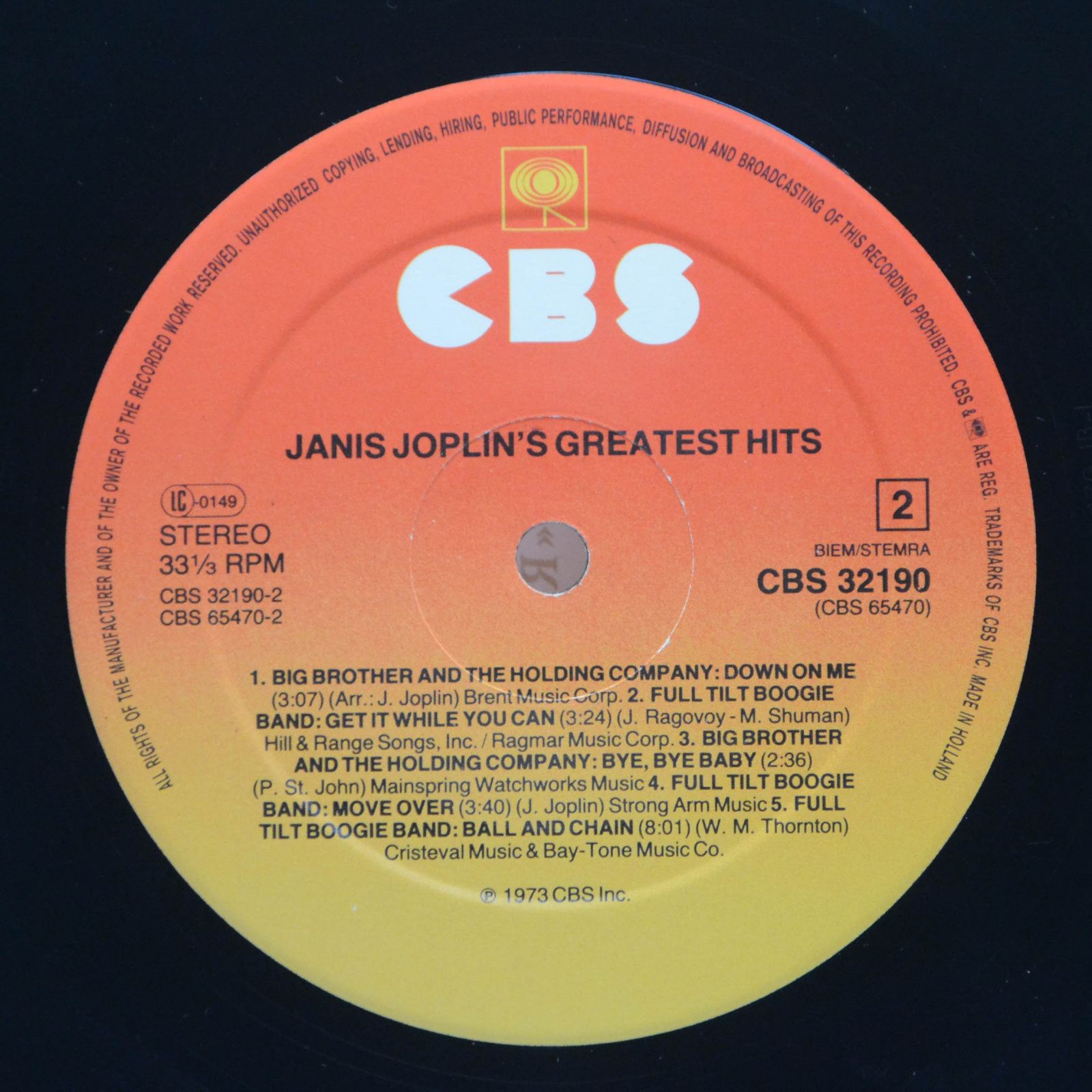 Janis Joplin — Janis Joplin's Greatest Hits, 1973