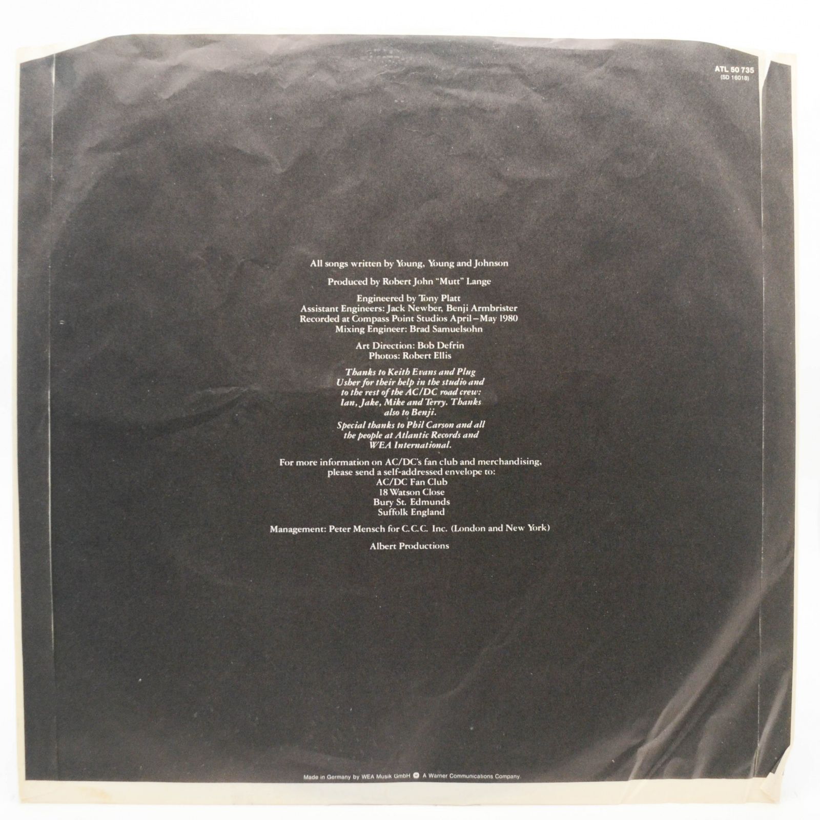 AC/DC — Back In Black, 1980