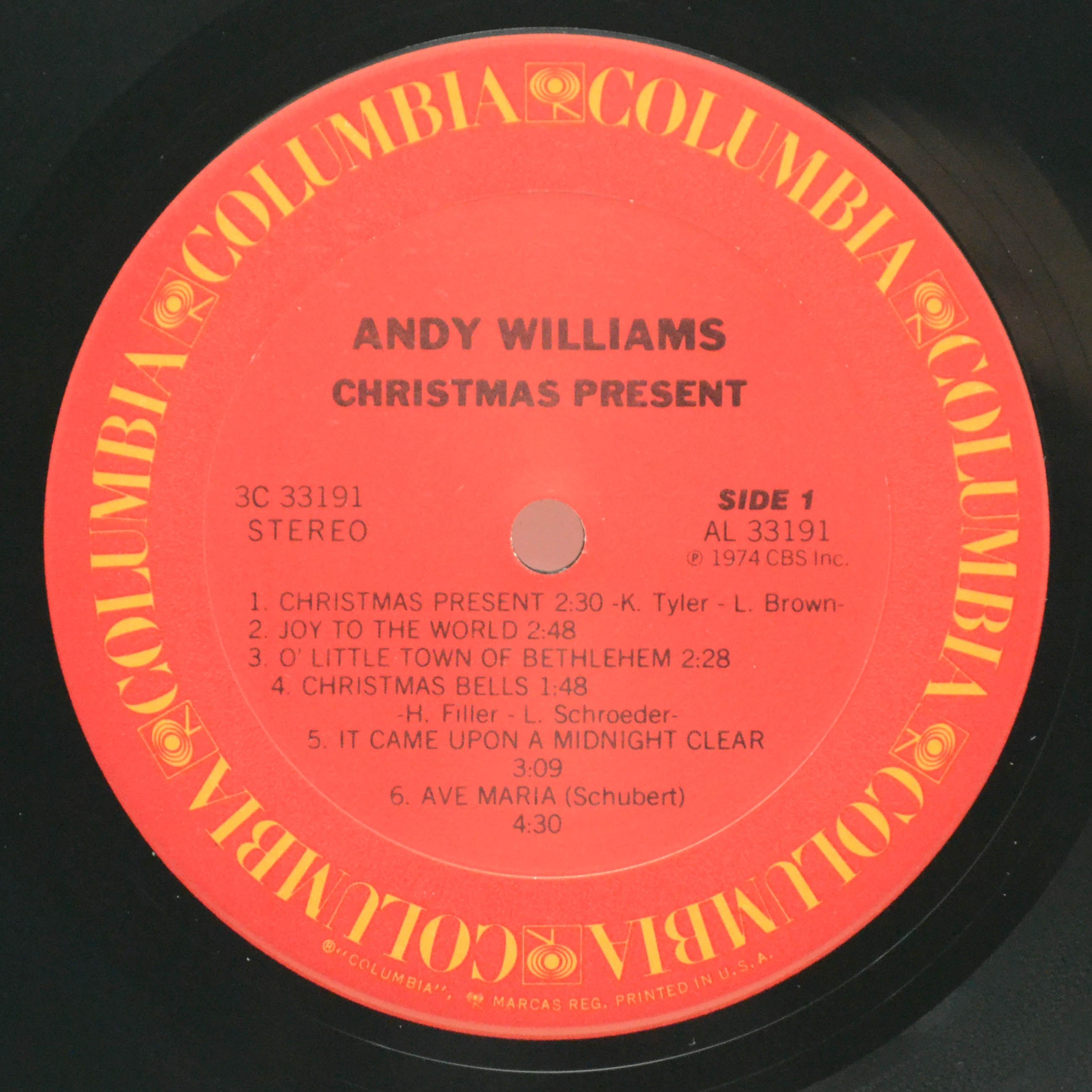 Andy Williams — Christmas Present (USA), 1974