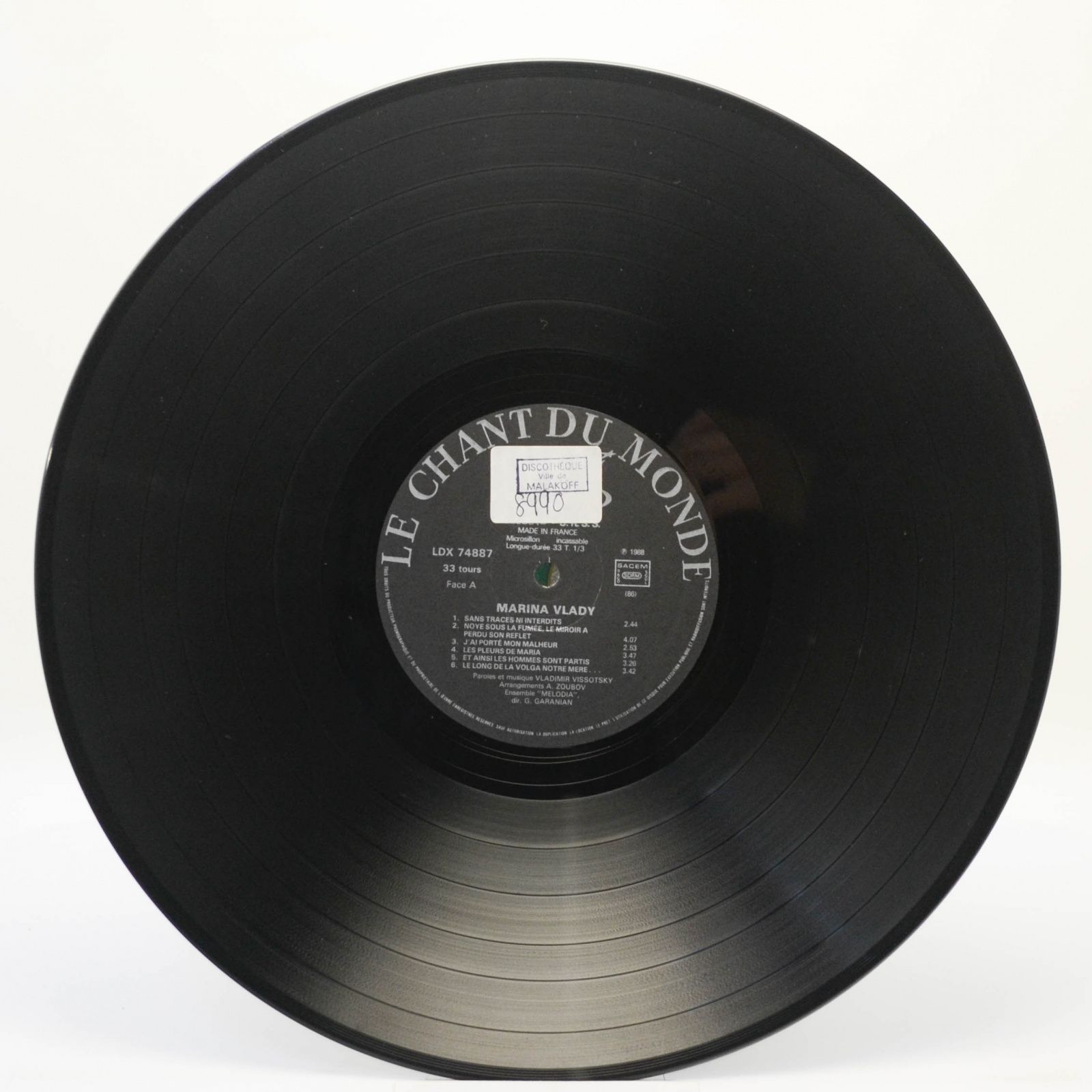 Vlady / Vissotsky — Vlady / Vissotsky (France), 1988