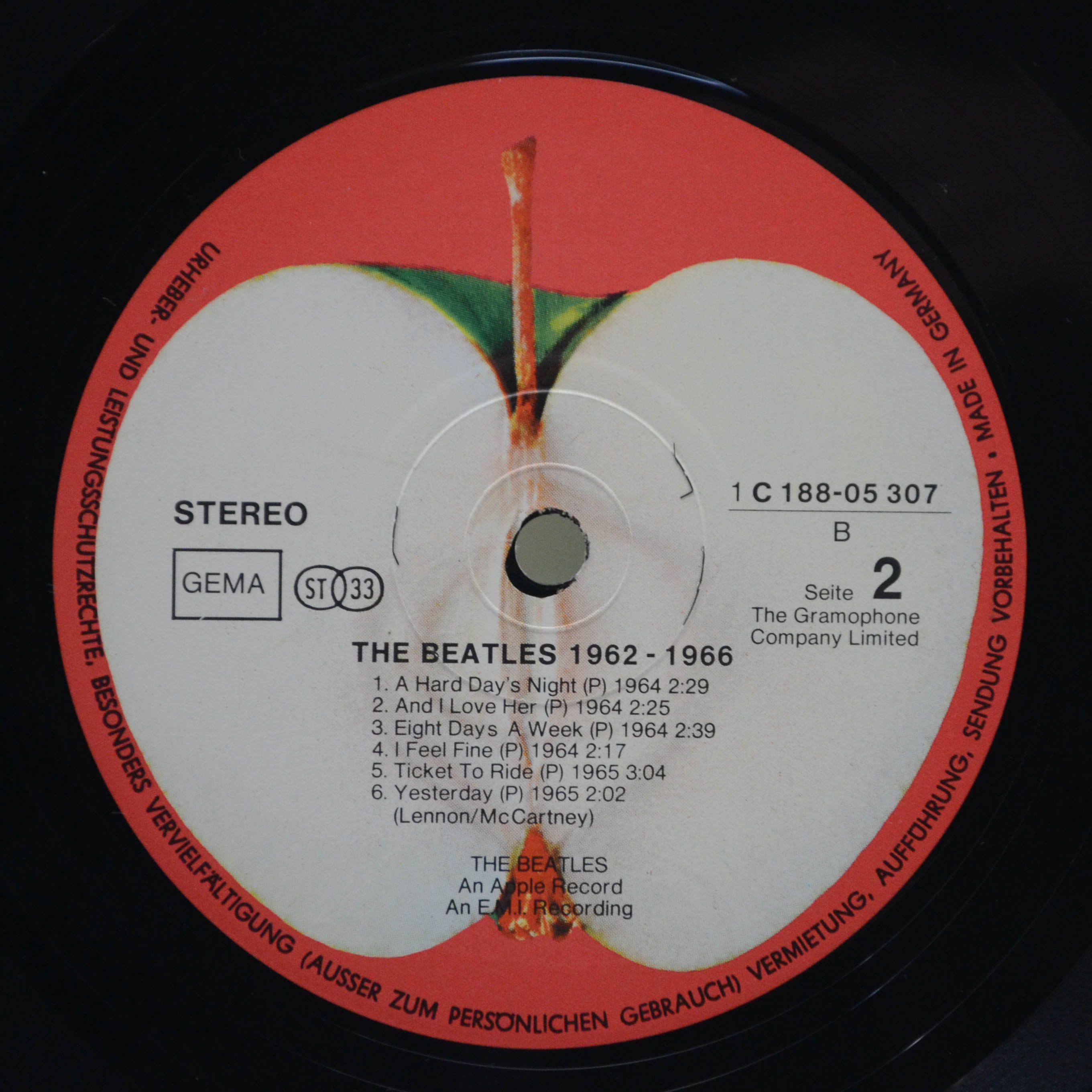 Beatles — 1962-1966 (2LP), 1973
