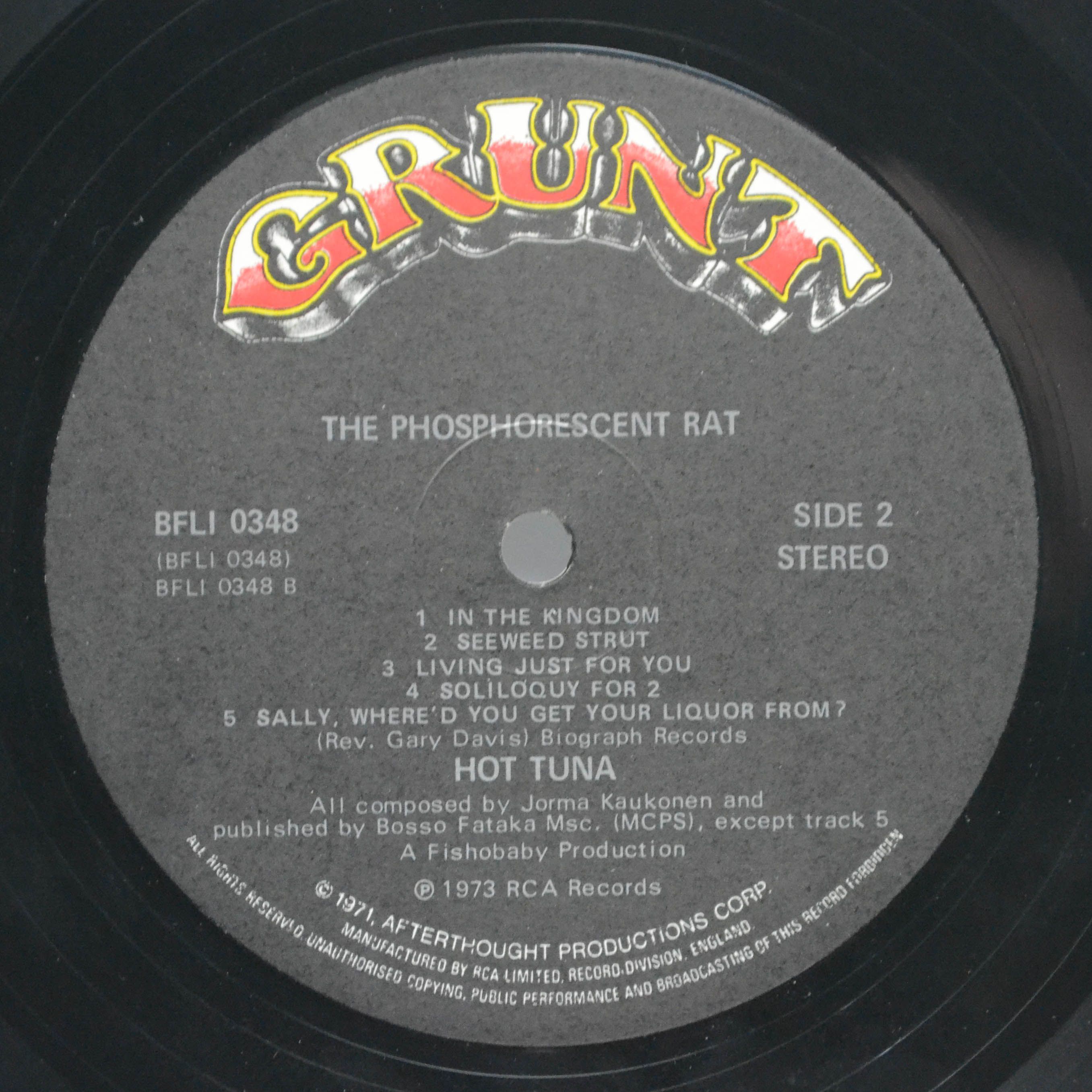 Hot Tuna — The Phosphorescent Rat (UK), 1973