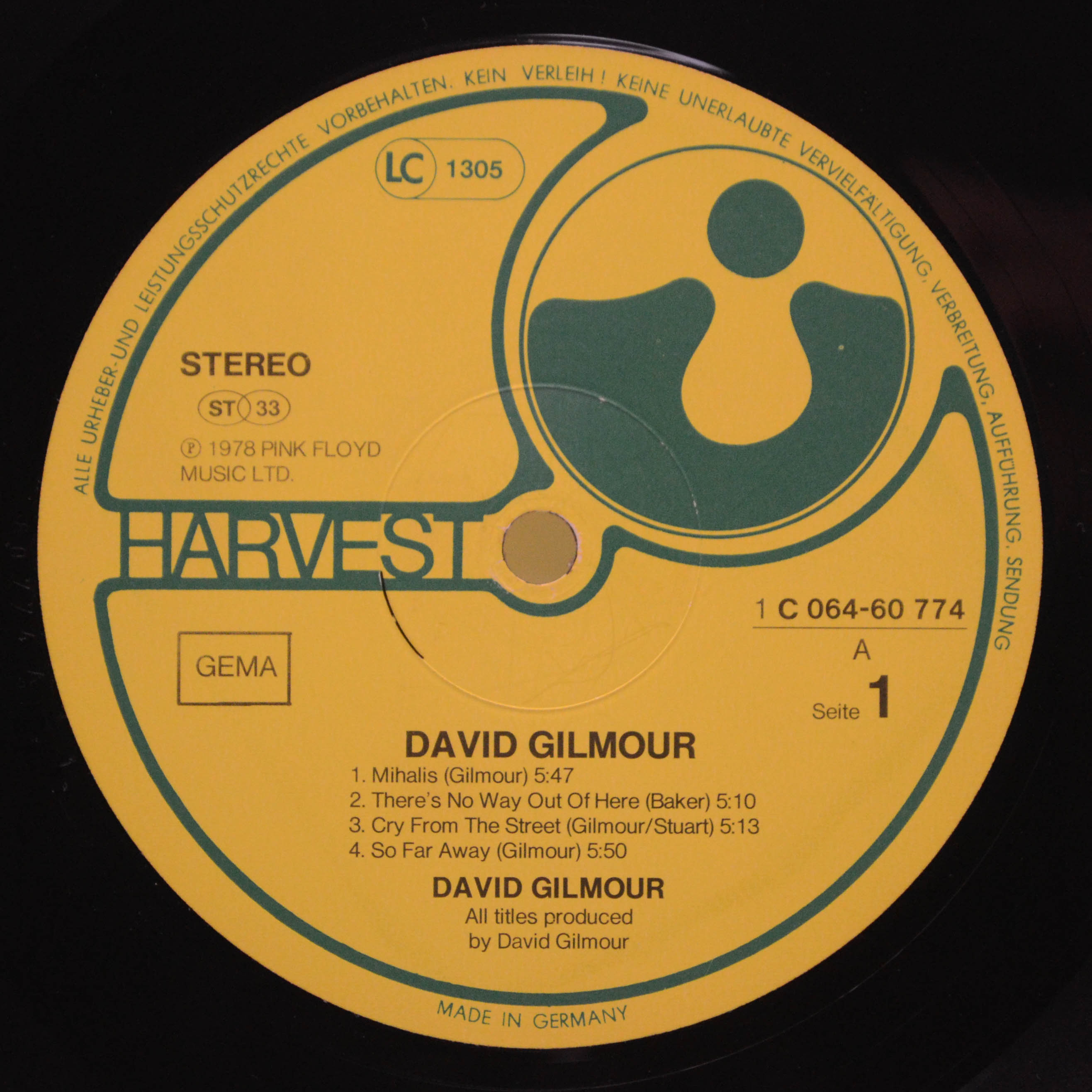 David Gilmour — David Gilmour, 1978