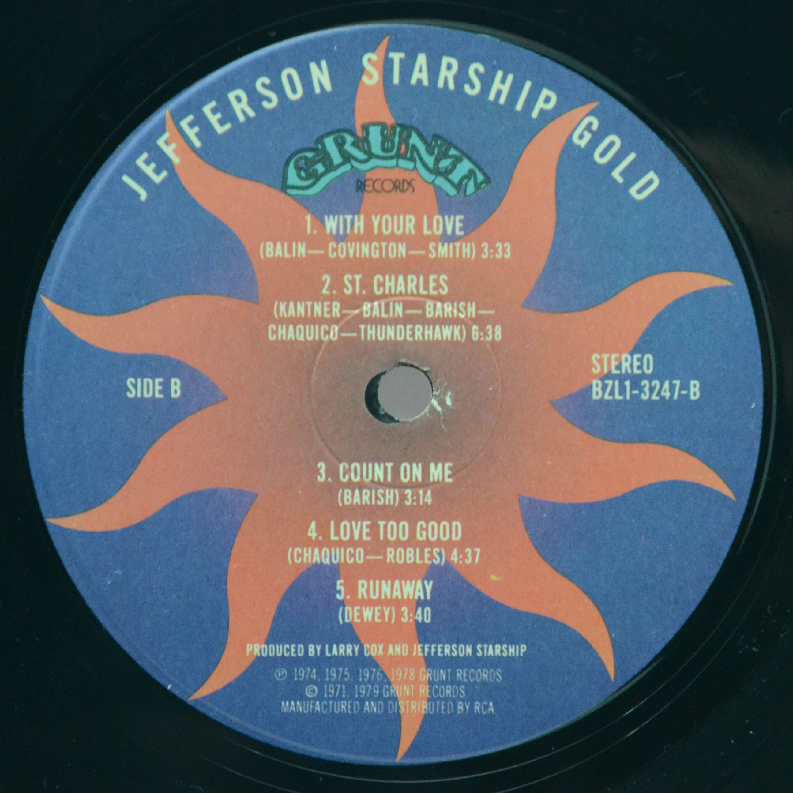 Jefferson Starship — Gold (LP+7", USA), 1979