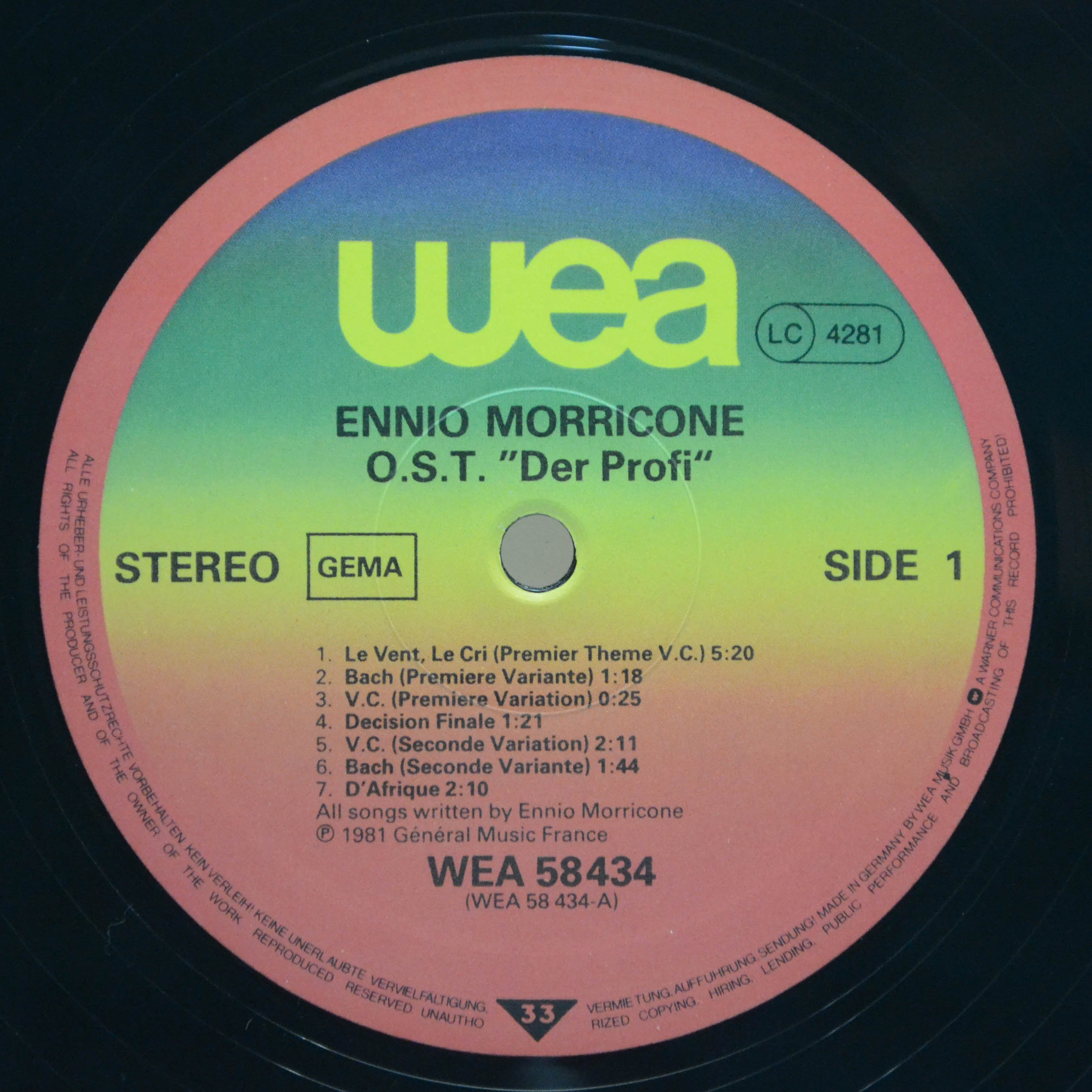 Ennio Morricone — Der Profi, 1981
