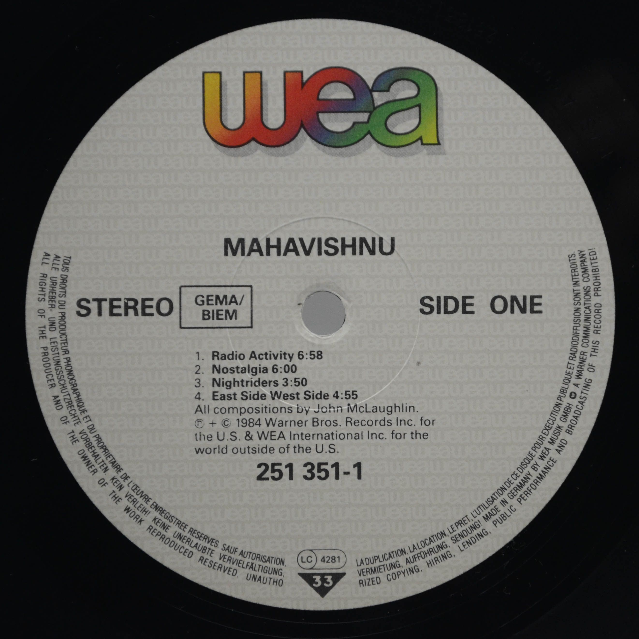 Mahavishnu — Mahavishnu, 1984