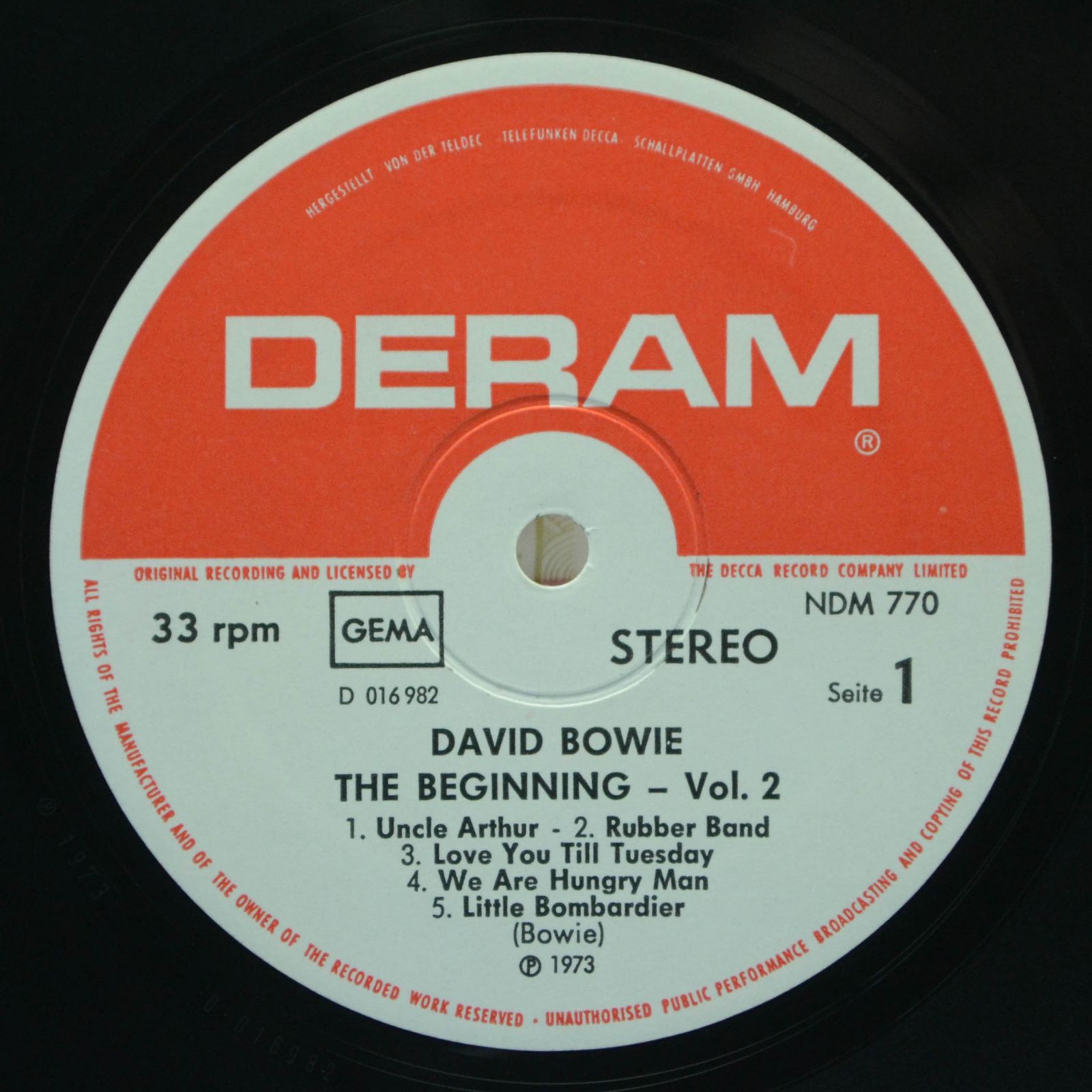 David Bowie — The Beginning - Vol. 2, 1973